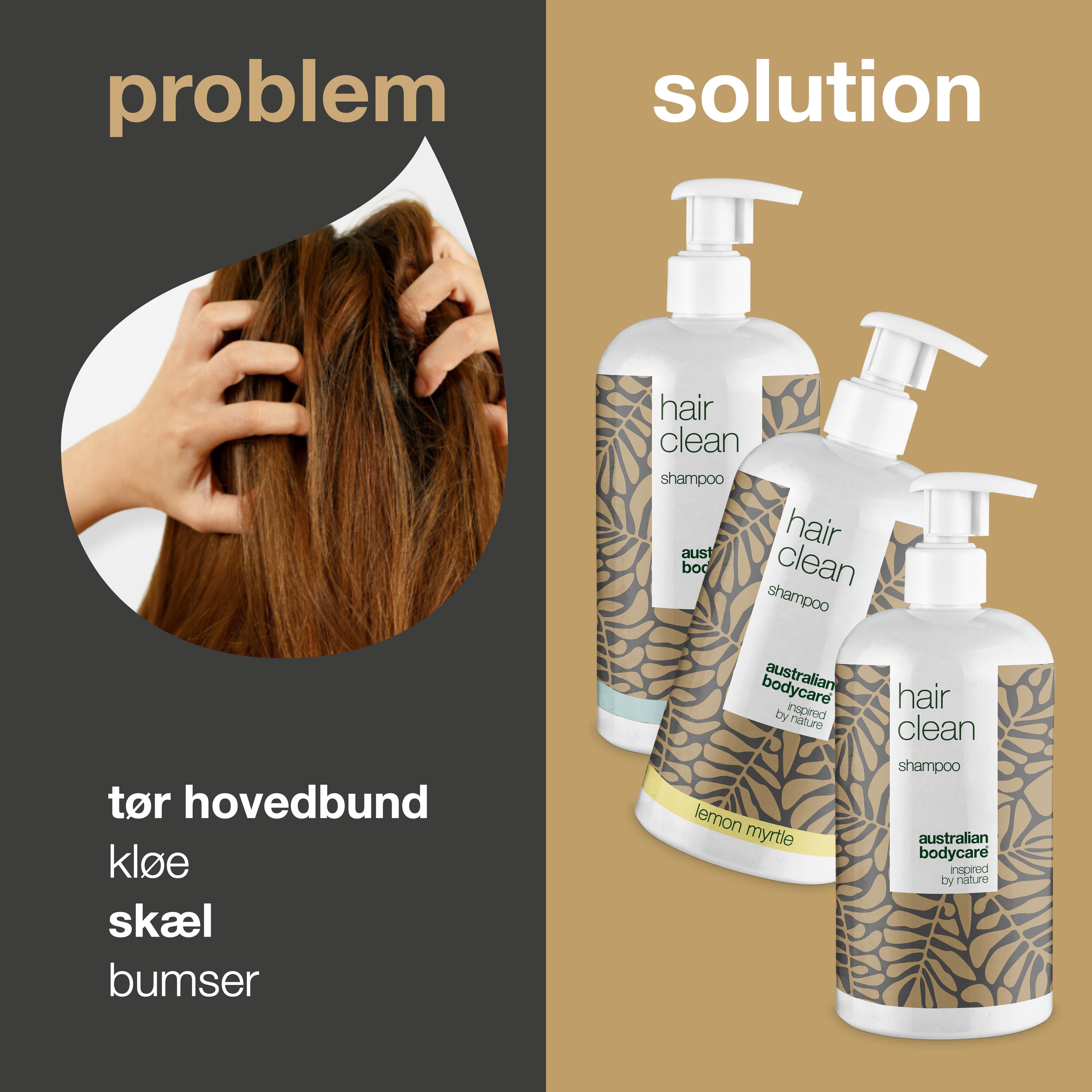 3 for 2 Tea Tree shampoo 500 ml - pakketilbud — Pakketilbud med 3 shampoos (500 ml): Tea Tree Oil, Lemon Myrtle & Mint