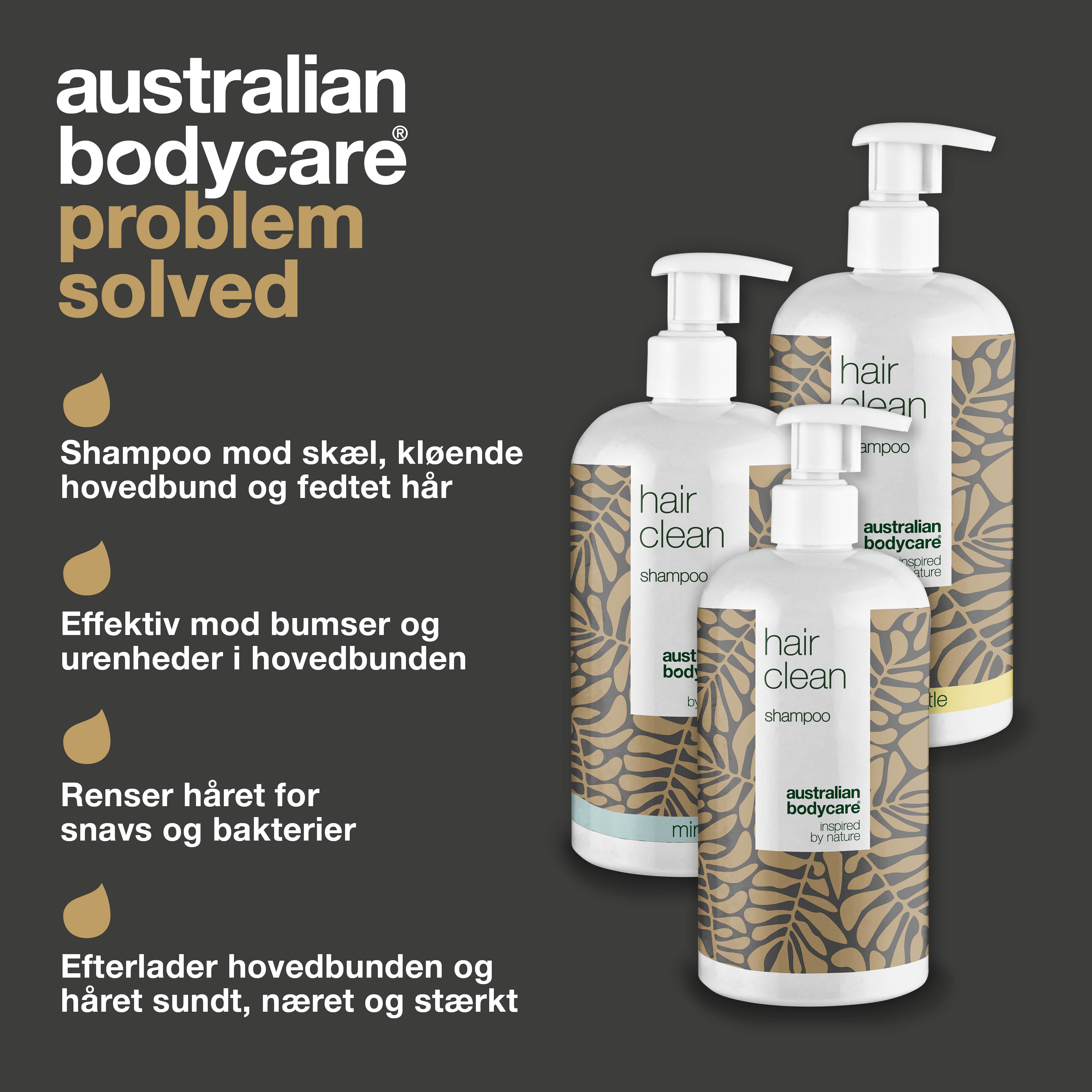 3 for 2 Tea Tree shampoo 500 ml - pakketilbud — Pakketilbud med 3 shampoos (500 ml): Tea Tree Oil, Lemon Myrtle & Mint