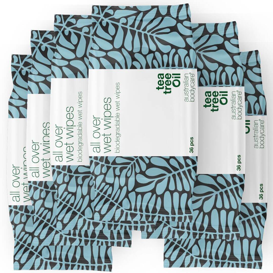 Tea Tree Oil Vådservietter (36 stk.) - Et effektivt produkt til at rense, opfriske eller rengøring af huden