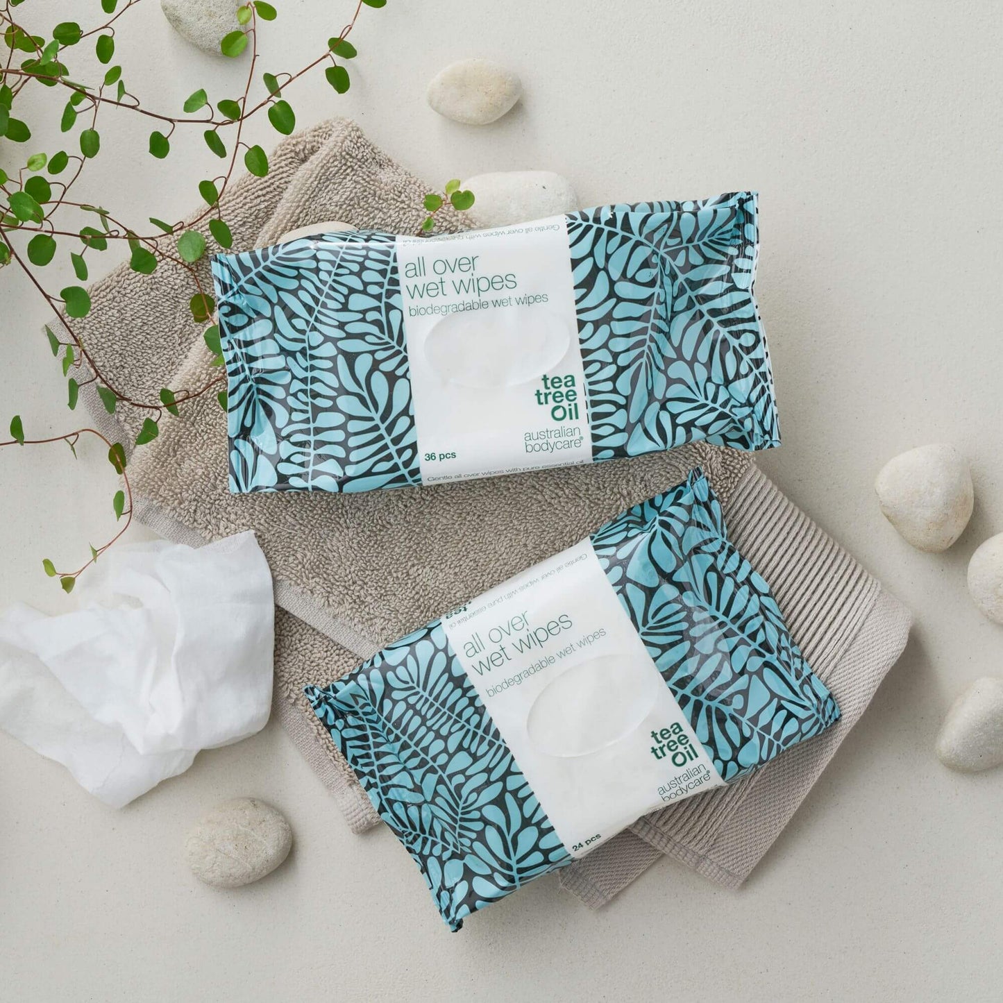 Tea Tree Oil Vådservietter (36 stk.) - Et effektivt produkt til at rense, opfriske eller rengøring af huden