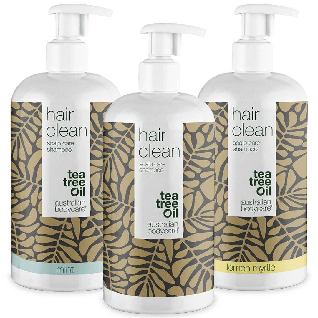 3 for 2 Tea Tree shampoo 500 ml — pakketilbud - Pakketilbud med 3 shampoos (500 ml): Tea Tree Oil, Lemon Myrtle & Mint