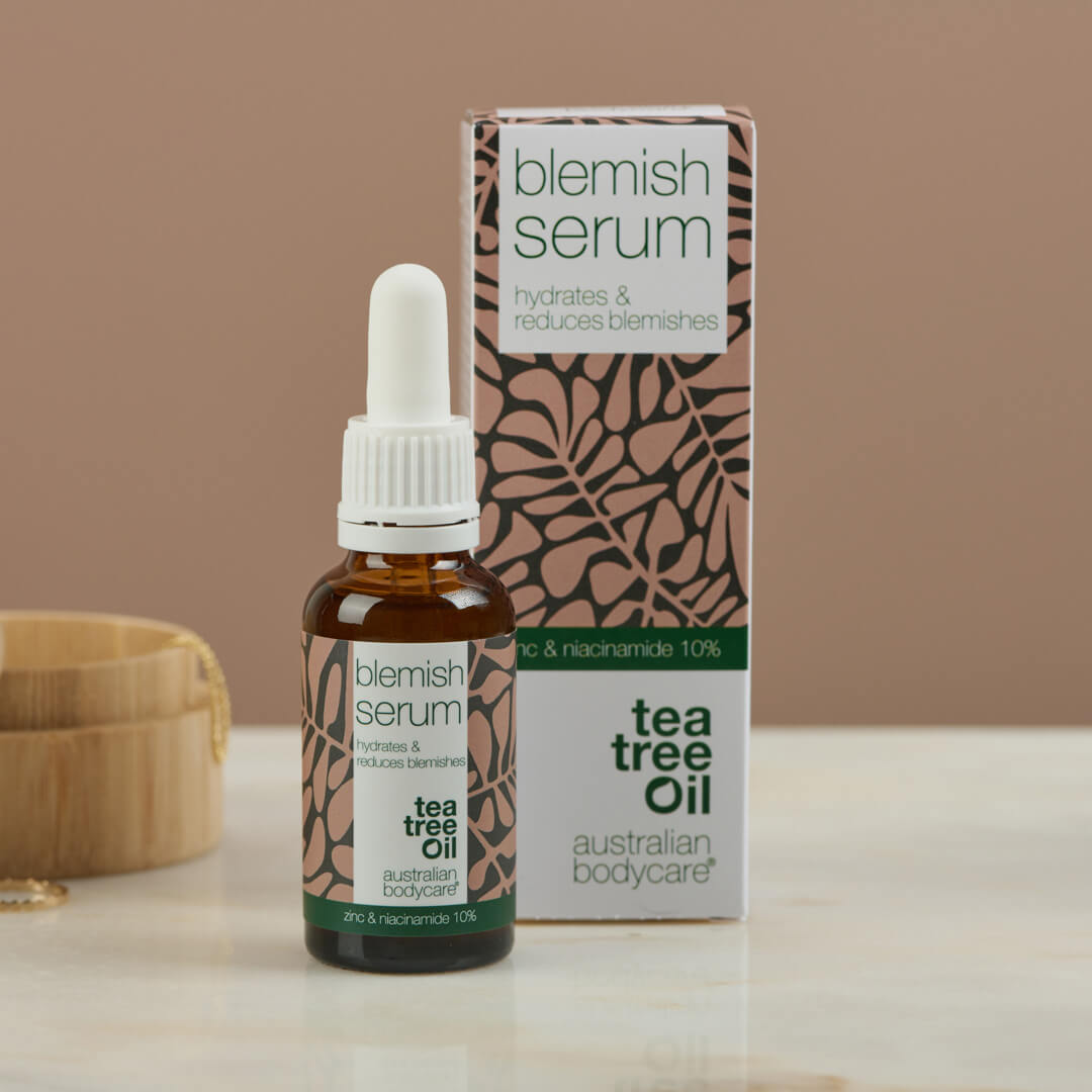Niacinamid Serum til bumser og uren hud - Med Niacinamid 10%, Zink 1% og Tea Tree Oil til uren & fedtet hud