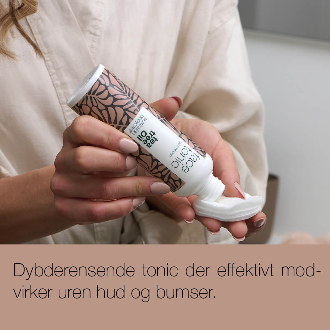 Skin tonic til daglig dybderens - Dybderensende tonic med Tea Tree Oil mod bumser og hudorme