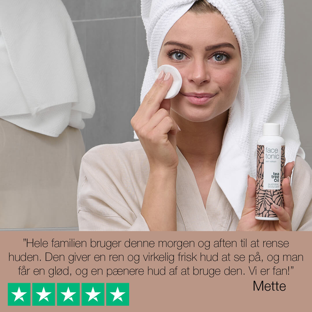 Skin tonic til daglig dybderens - Dybderensende tonic med Tea Tree Oil mod bumser og hudorme