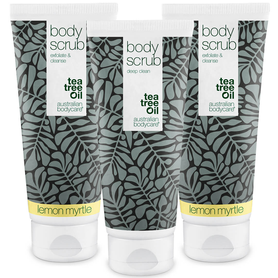 3 for 2 Body Scrub  — pakketilbud - Pakketilbud med 3 body scrubs (200 ml): 2x Lemon Myrtle & 1x Tea Tree Oil