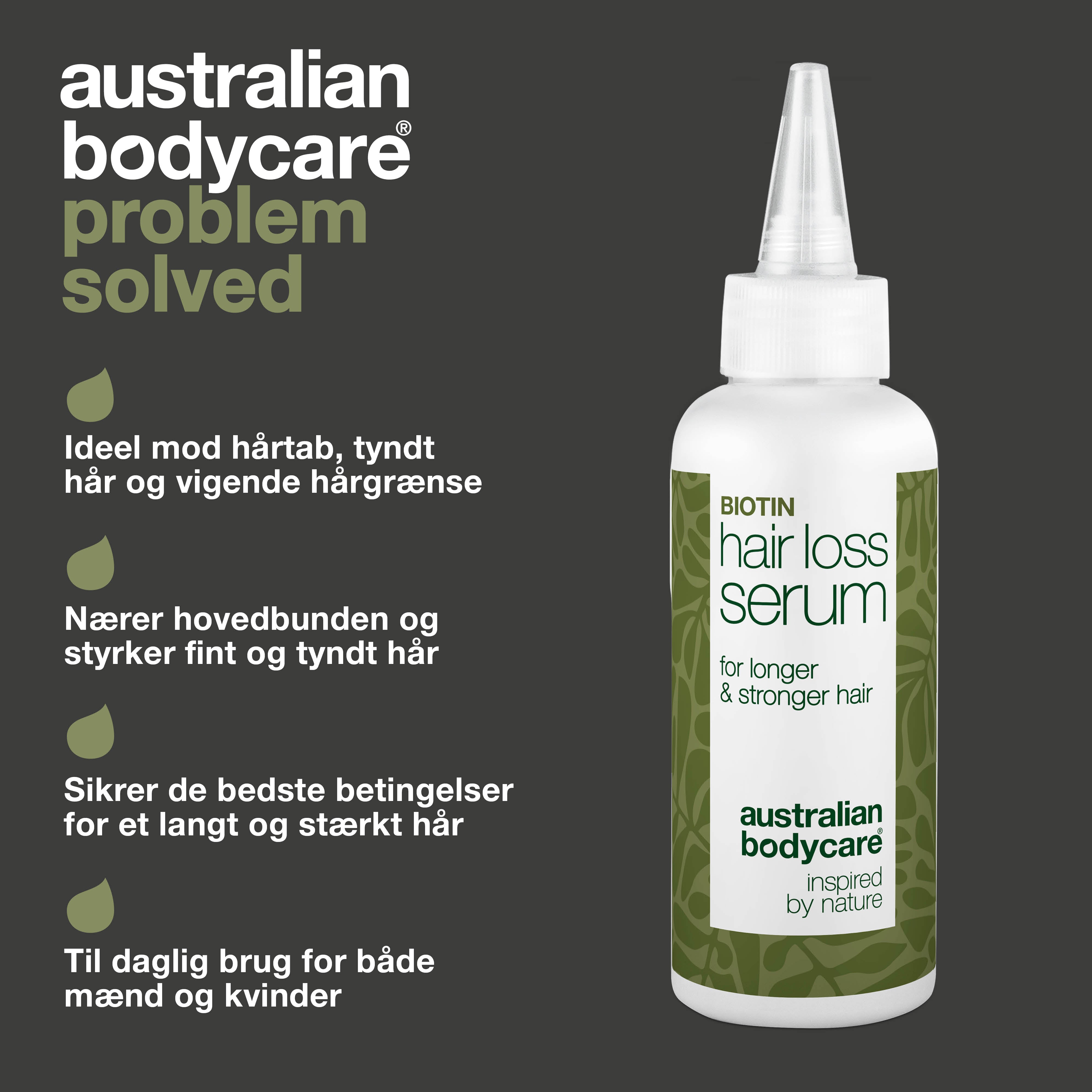 Hårtabsserum med Biotin og Capilia Longa — Serum til pleje ved hårtab, fint hår og udtynding