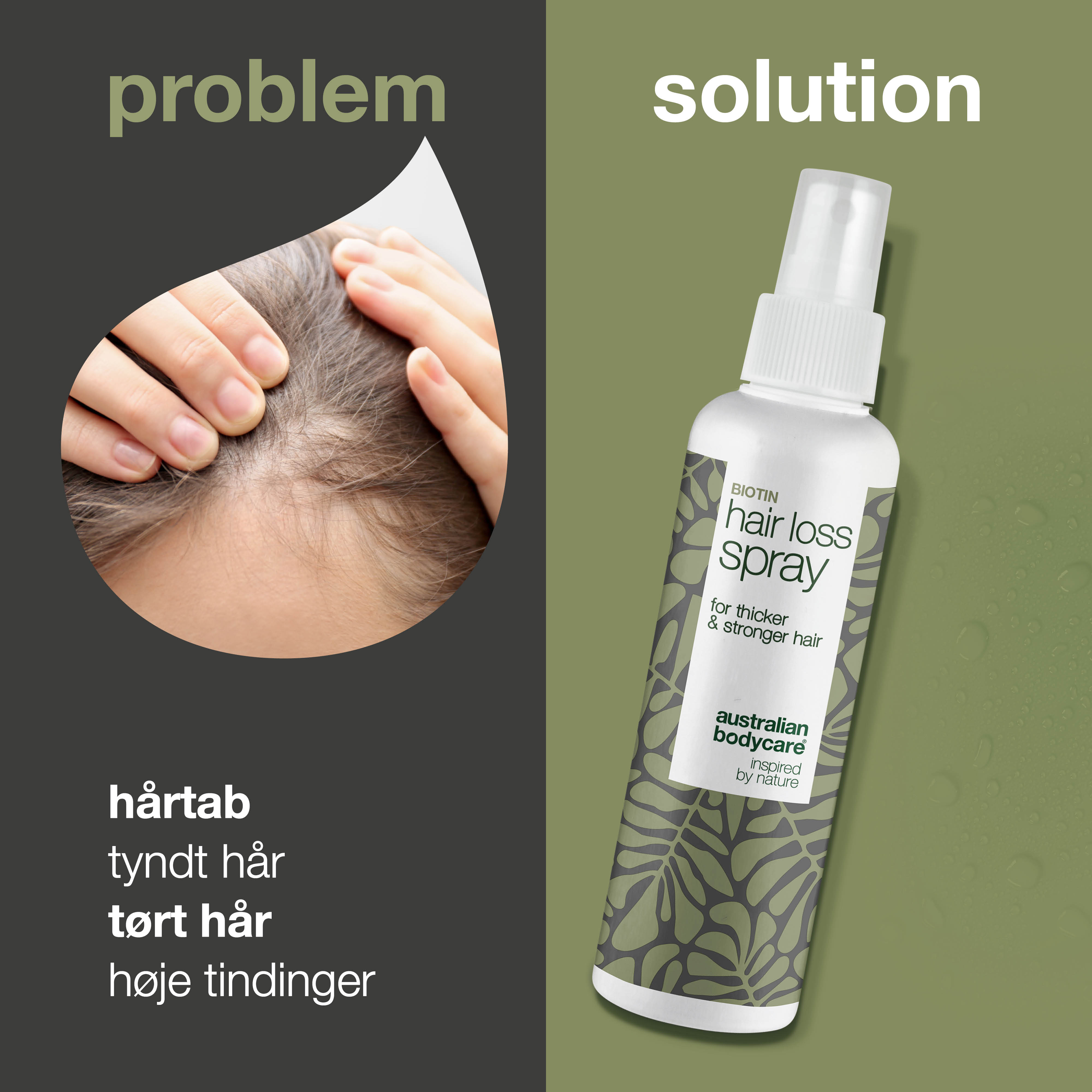 Hårspray til beskyttelse af fint hår — Spray til pleje ved hårtab, tyndt hår og høje tindinger