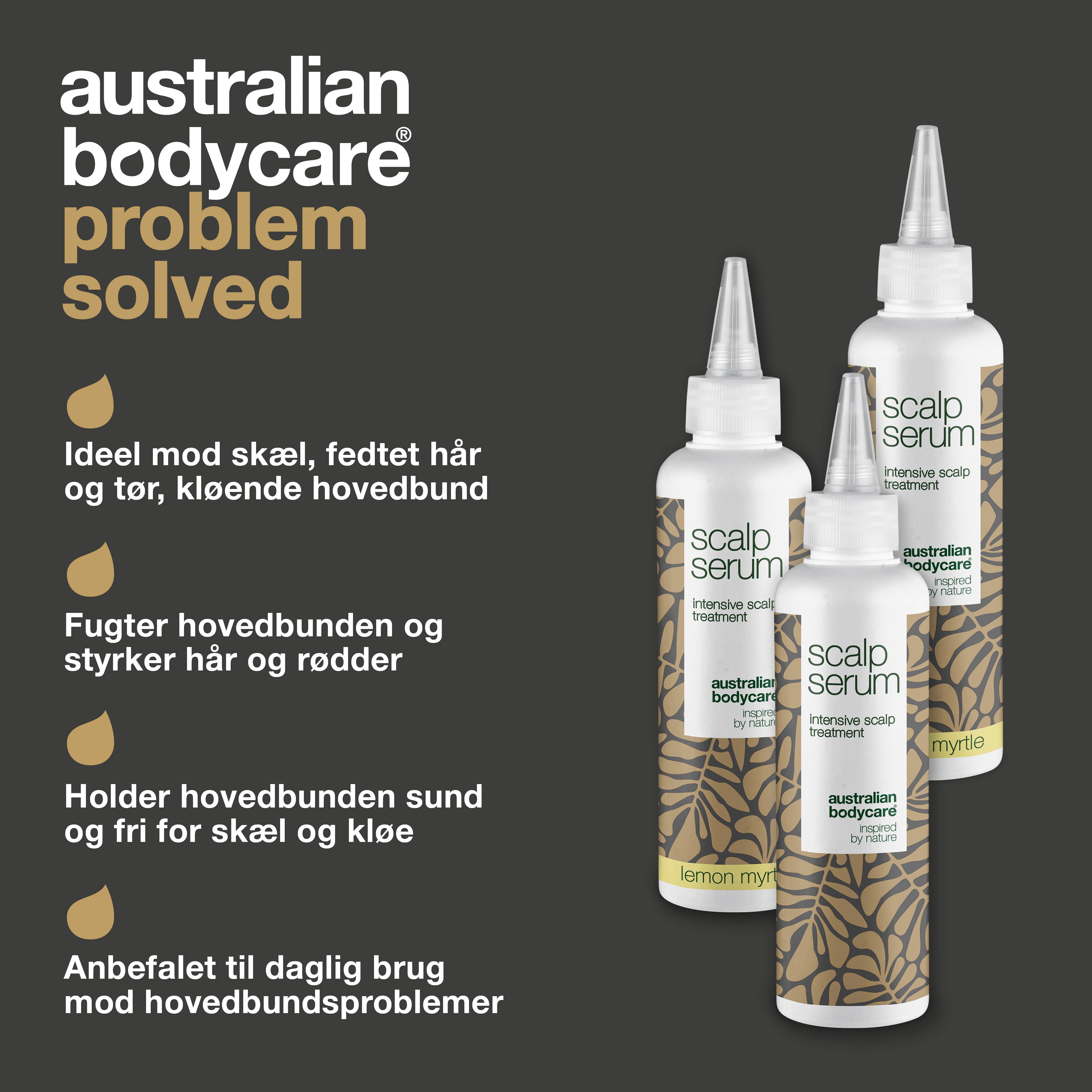 3 for 2 Serum hovedbundskur 150 ml - pakketilbud — Pakketilbud med 3 hovedbundskure (150 ml): Tea Tree Oil & Lemon Myrtlet