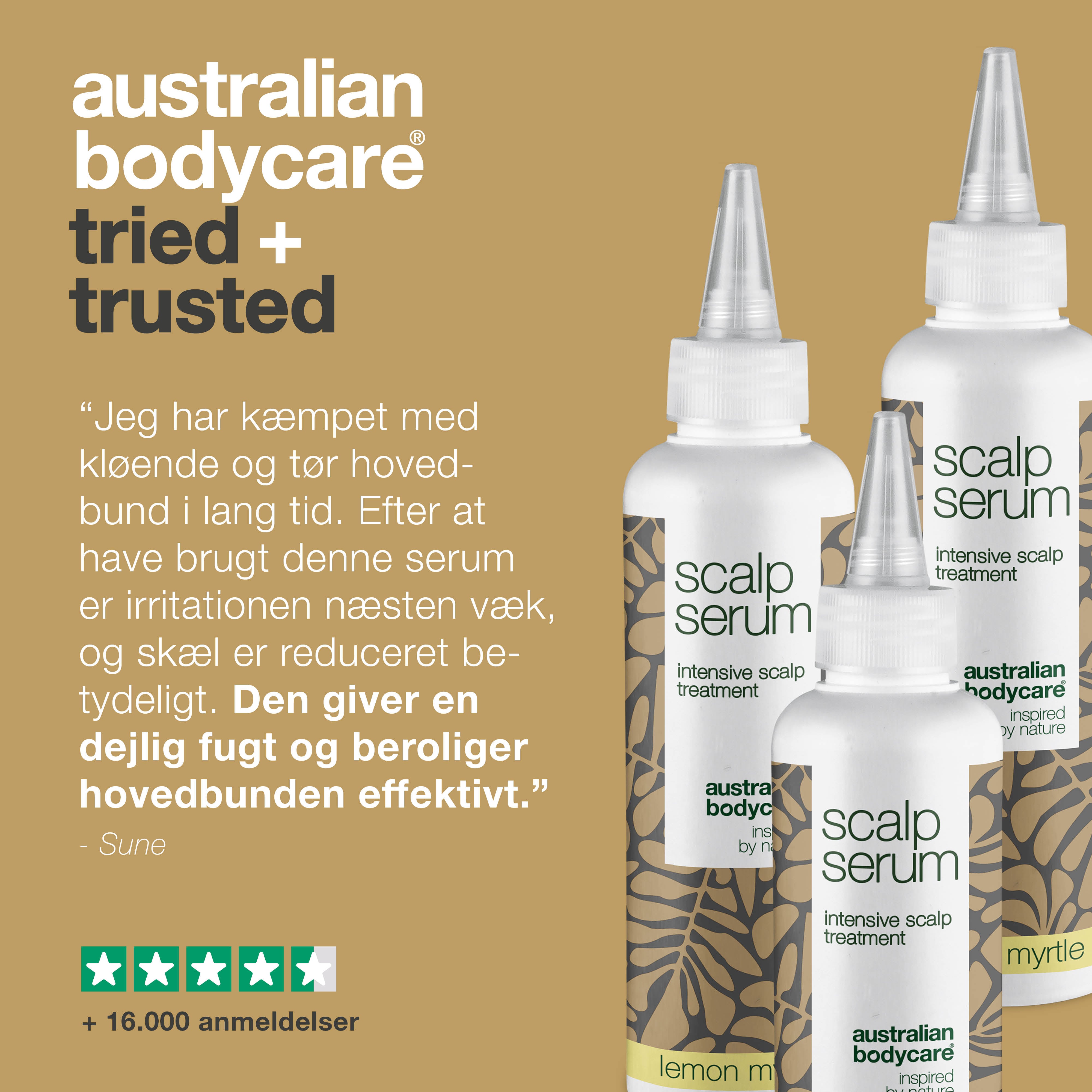 3 for 2 Serum hovedbundskur 150 ml - pakketilbud — Pakketilbud med 3 hovedbundskure (150 ml): Tea Tree Oil & Lemon Myrtlet