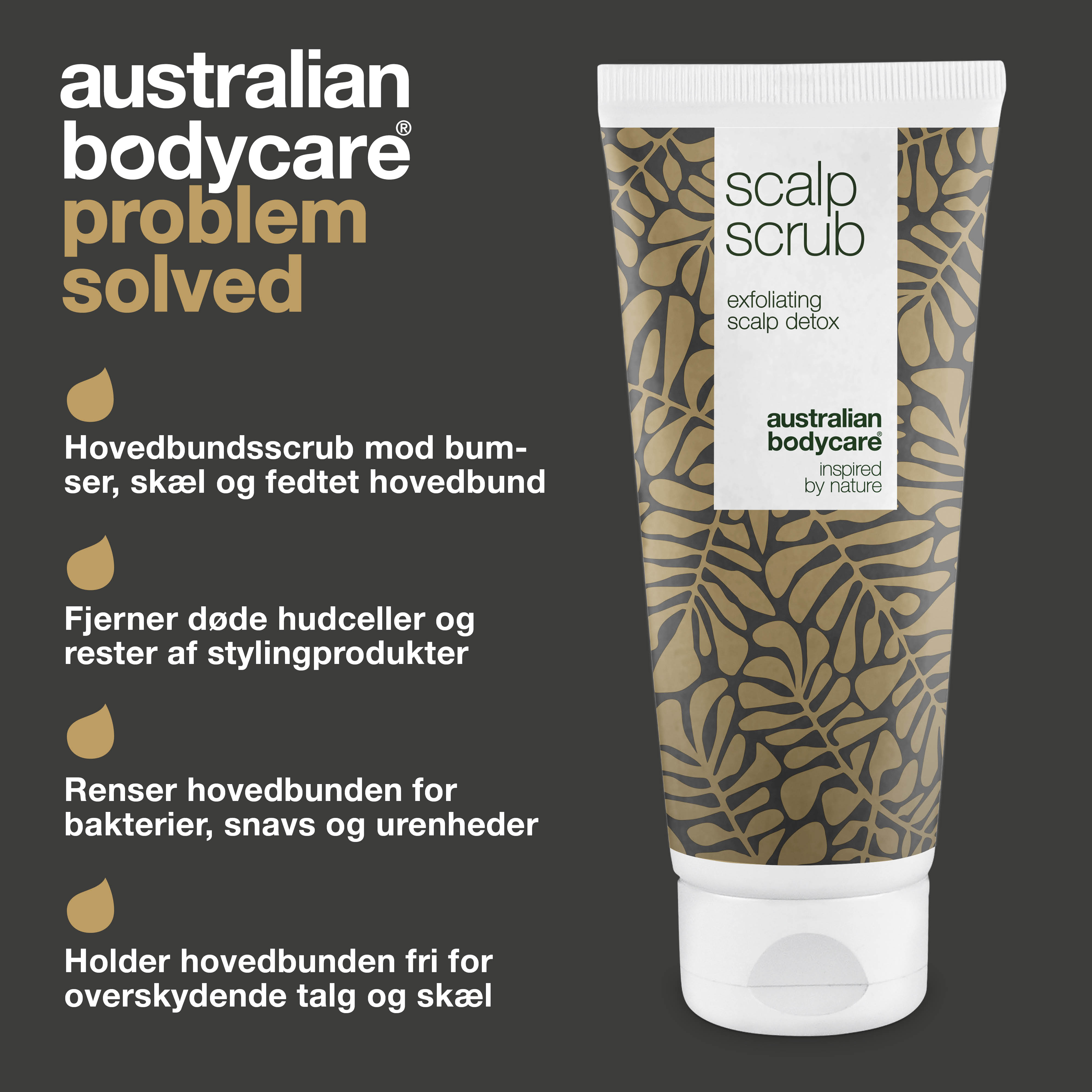 Eksfolierende Scalp Scrub — hovedbundsscrub til bumser, skæl eller fedtet hovedbund