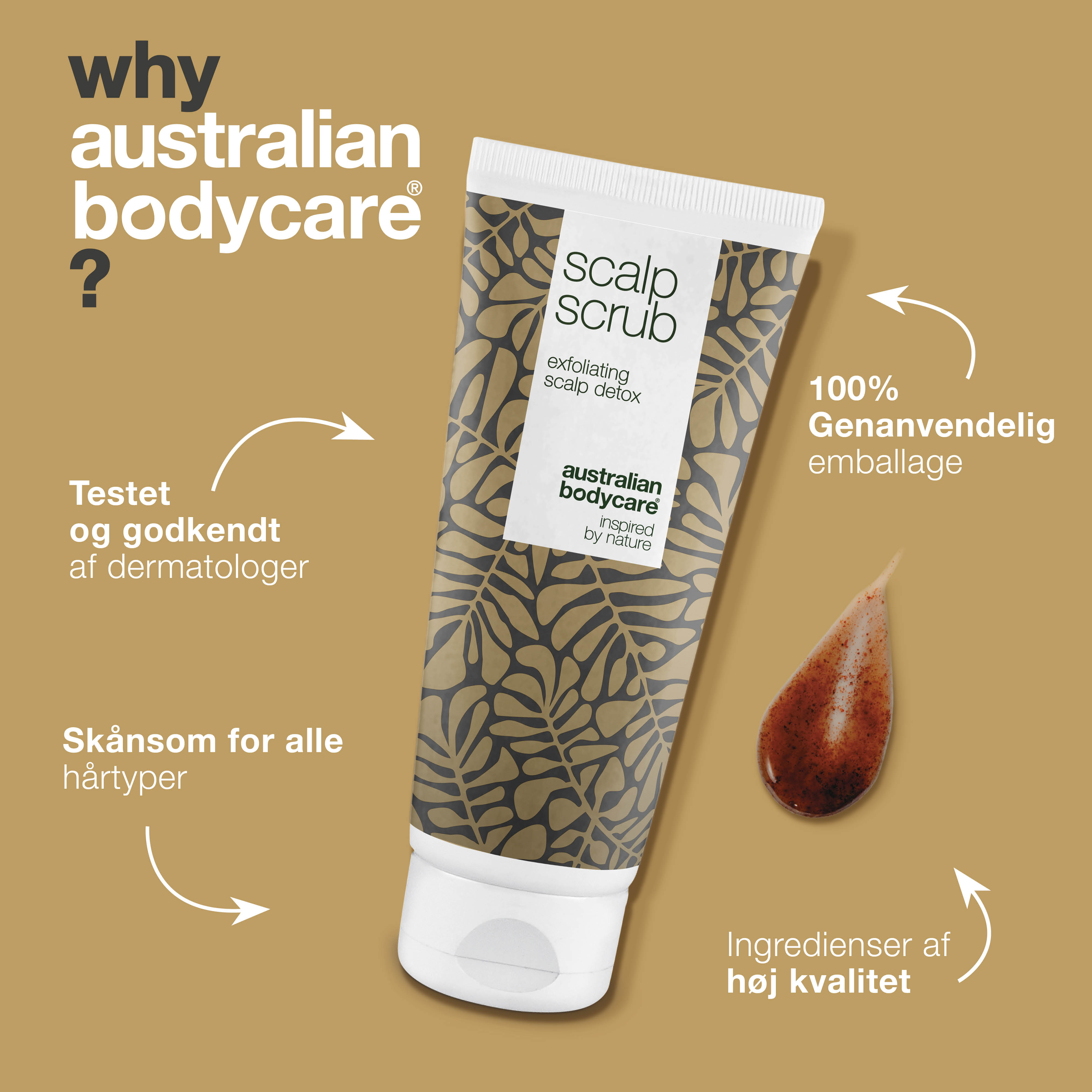 Eksfolierende Scalp Scrub — hovedbundsscrub til bumser, skæl eller fedtet hovedbund