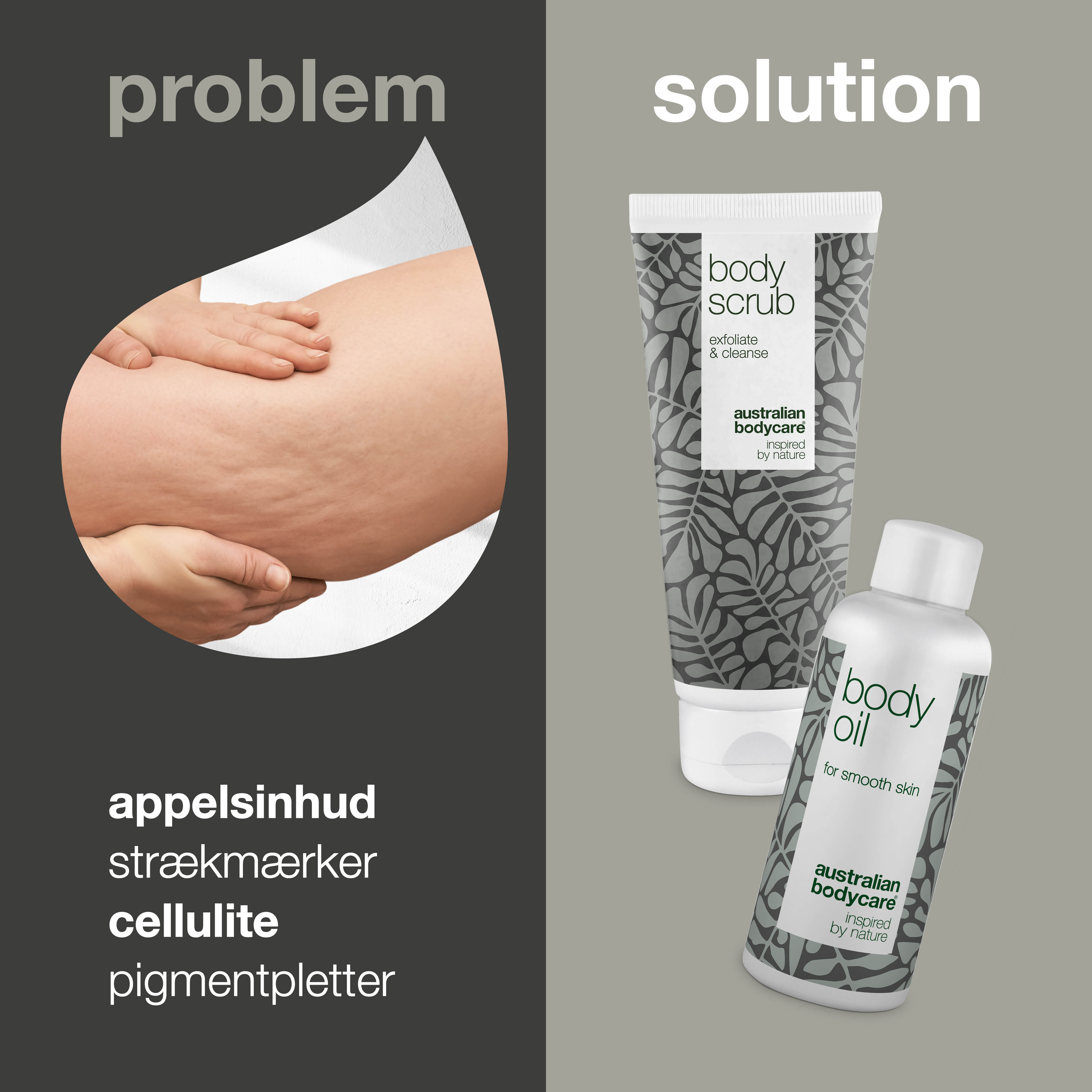 Gravidpakke til den gravide med 2 produkter — Reducerer synligheden af strækmærker og bruges til pleje ved appelsinhud