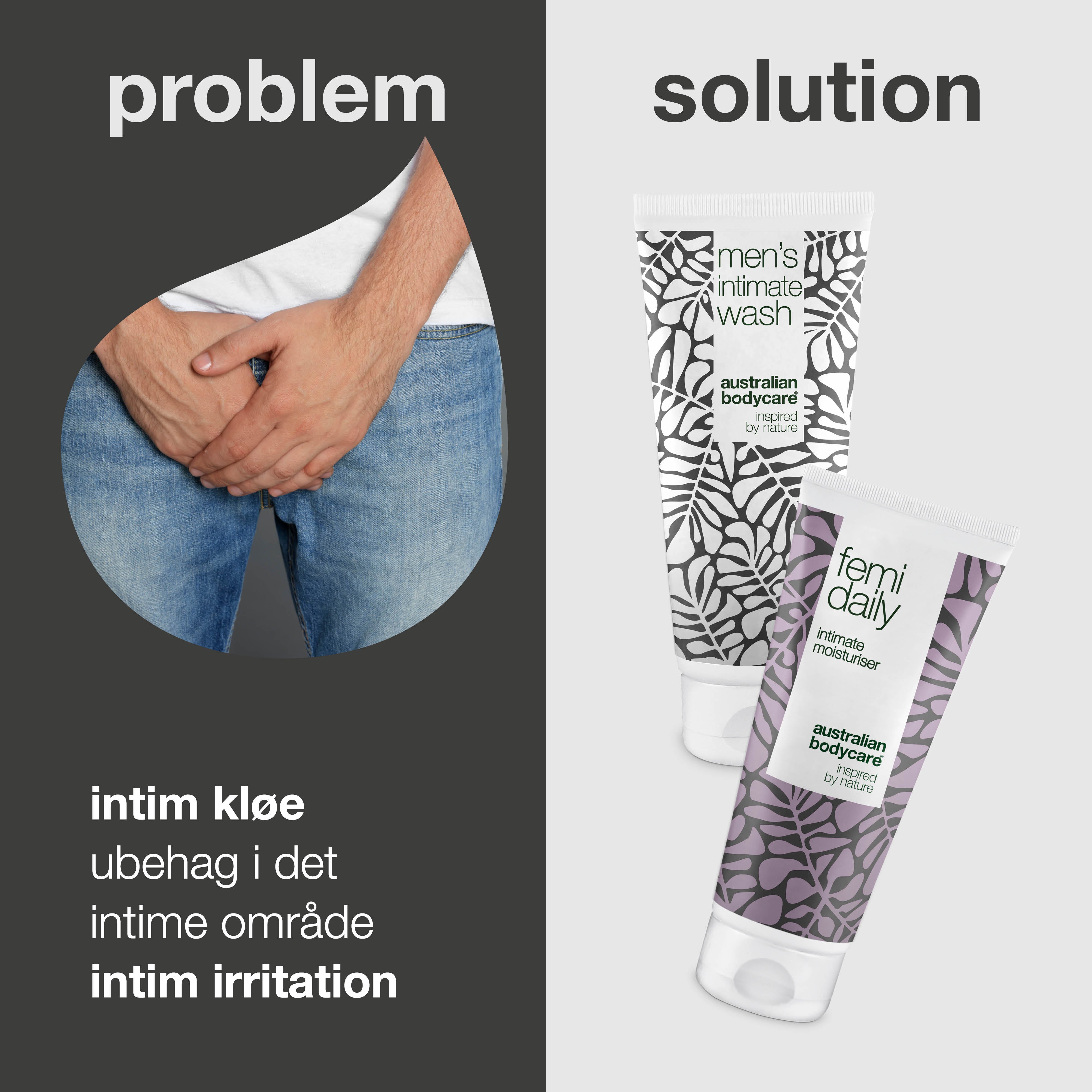 Gel & Sæbe mod kløe og irritation — Mod kløe ved penis, i skridtet og lysken