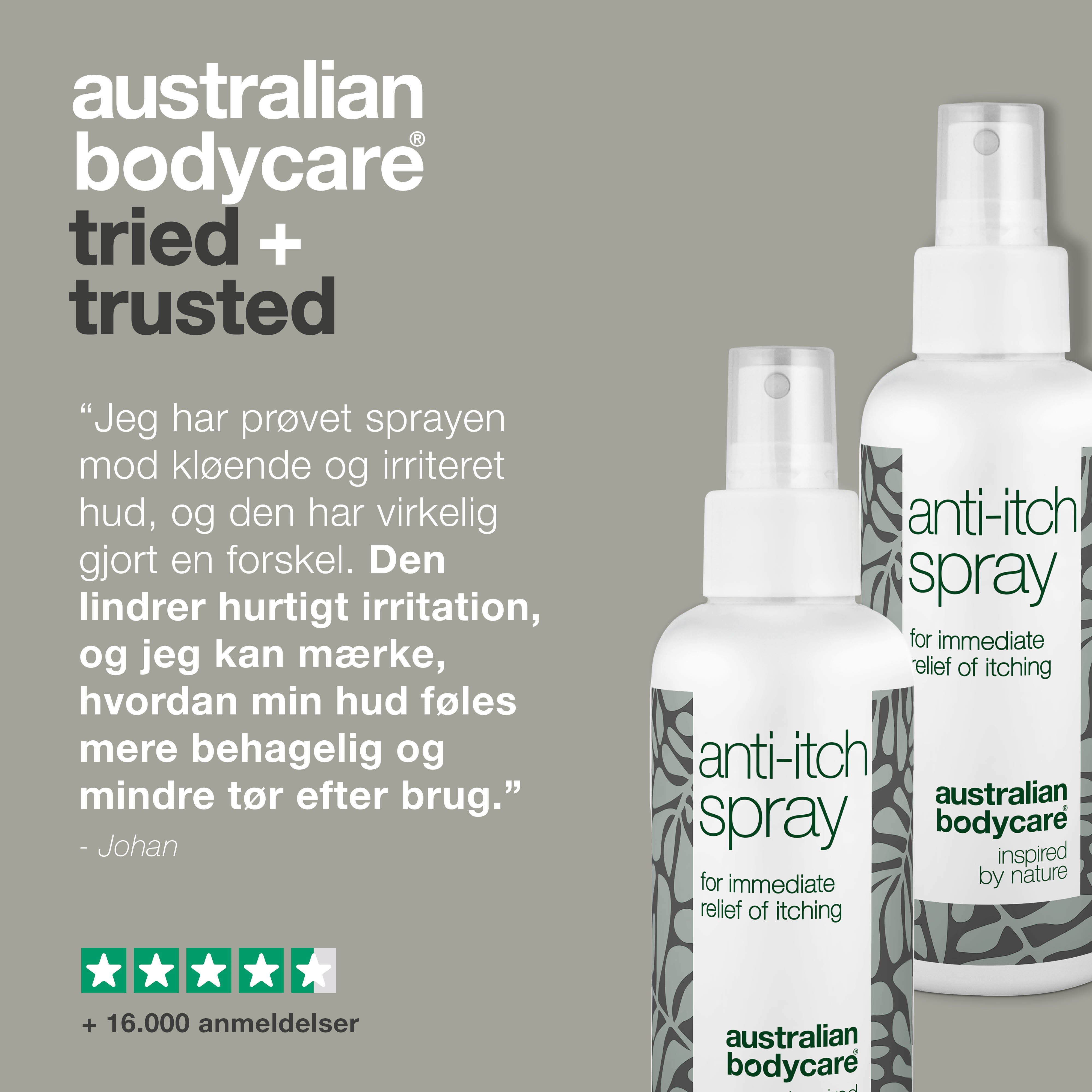 2 stk. Spray til pleje af kløende hud på kroppen — Beroligende og lindrende spray