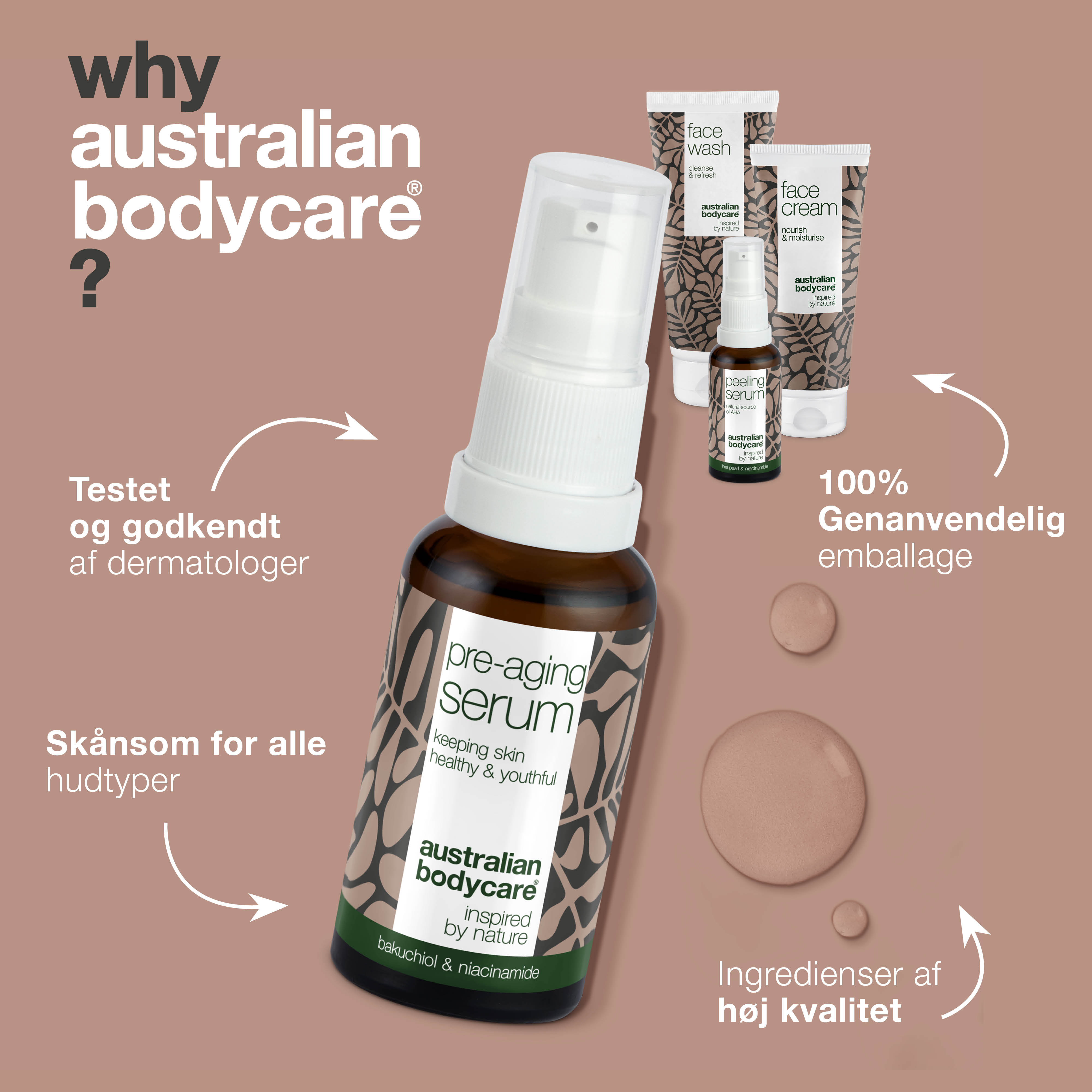 4-pak til forebyggelse af rynker — Anti-age produkter til yngre hud forebygger alderstegn