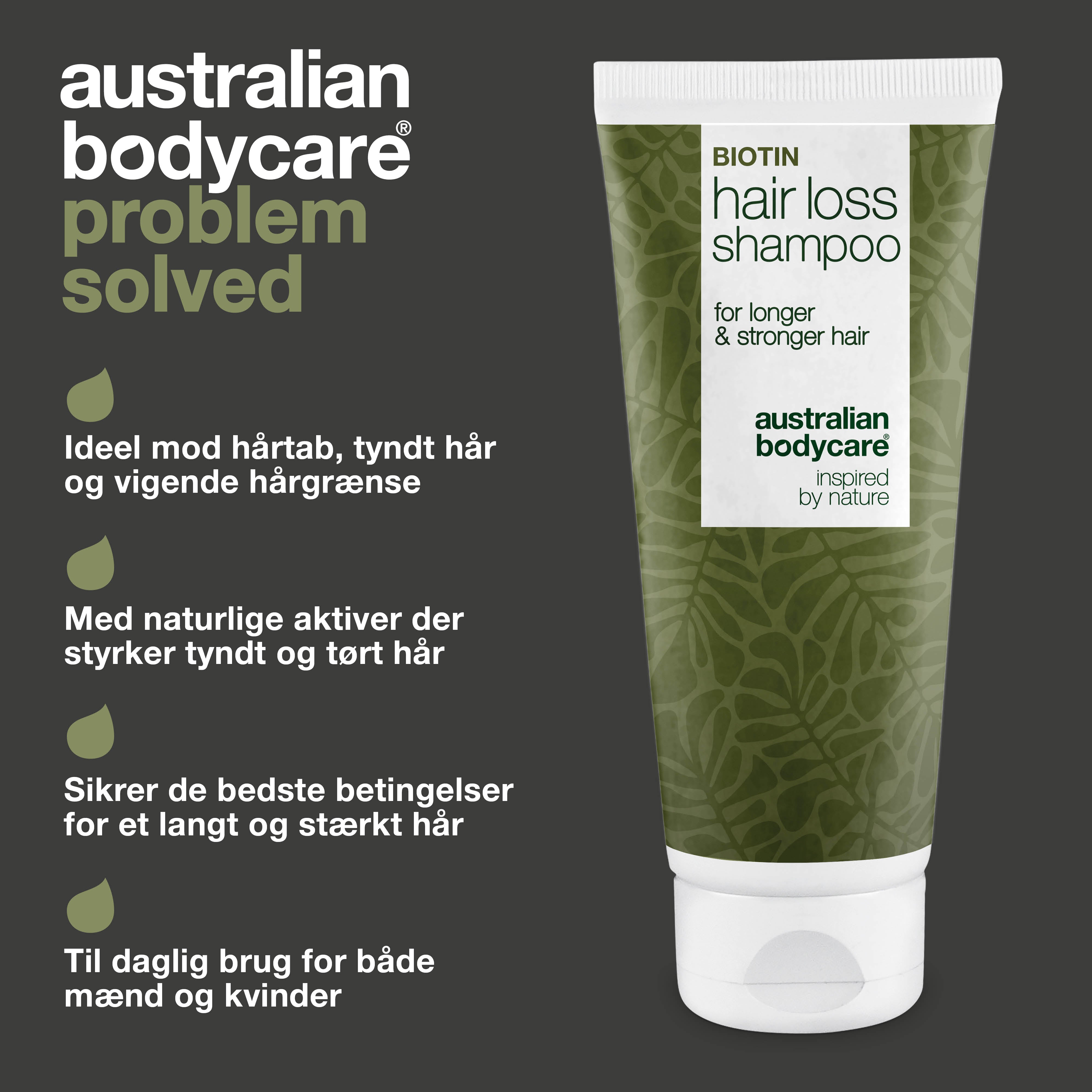 Shampoo med Biotin og Capilia Longa til fint hår — Tea Tree Shampoo til pleje ved hårtab og udtynding