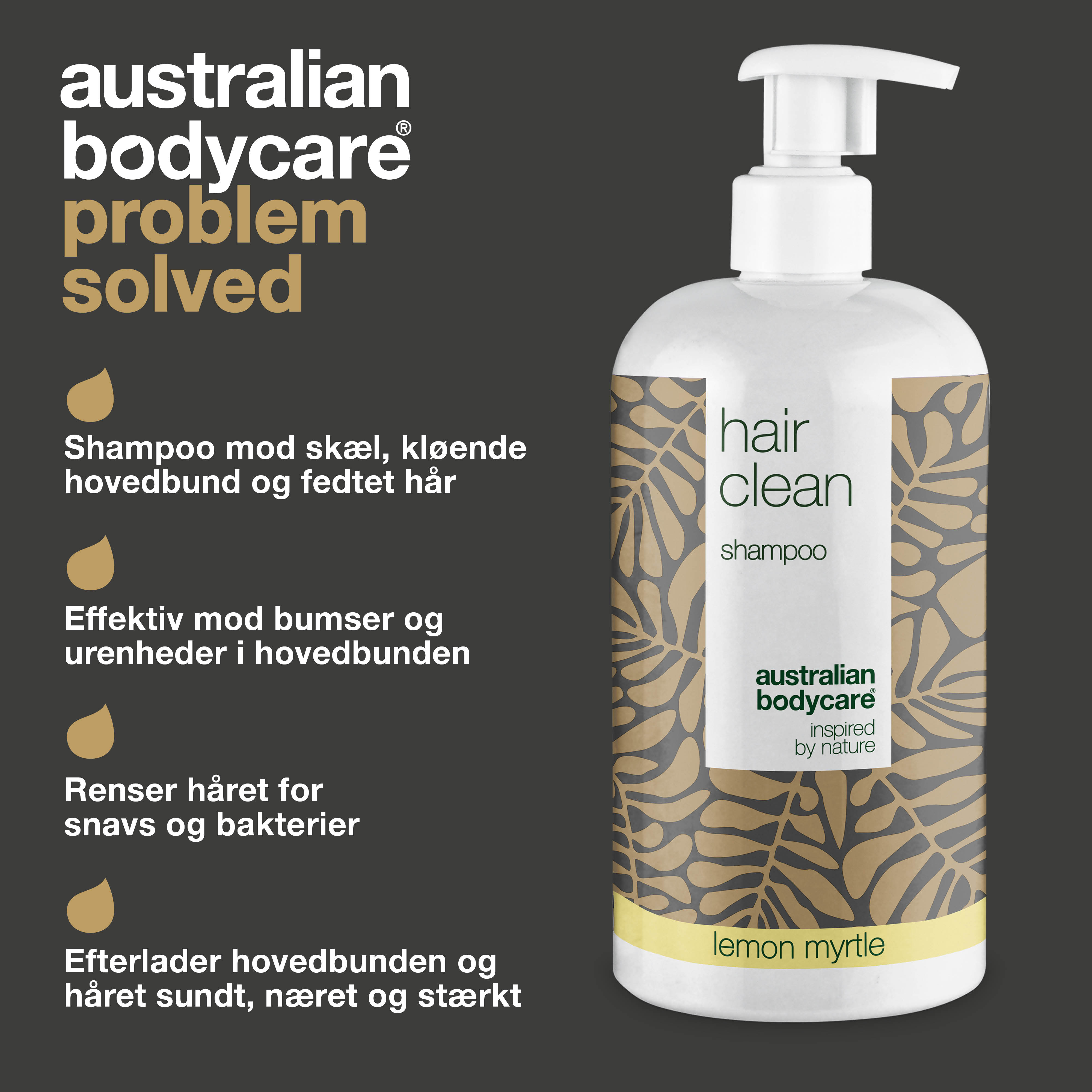 4 for 3 Tea Tree shampoo 500 ml Lemon Myrtle - pakketilbud — Pakketilbud med 4 shampoos (500 ml): Tea Tree Oil og Lemon Myrtle