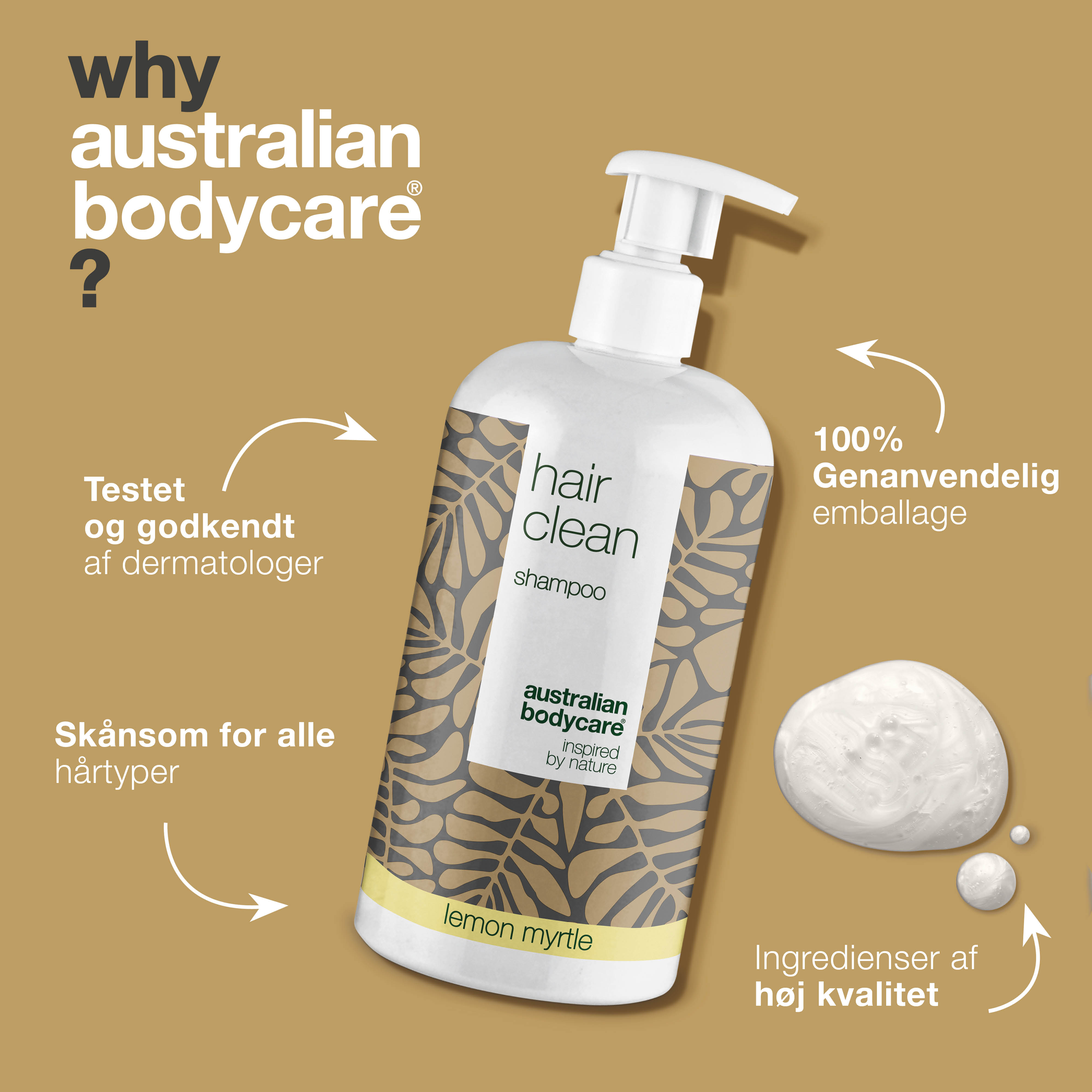 4 for 3 Tea Tree shampoo 500 ml Lemon Myrtle - pakketilbud — Pakketilbud med 4 shampoos (500 ml): Tea Tree Oil og Lemon Myrtle