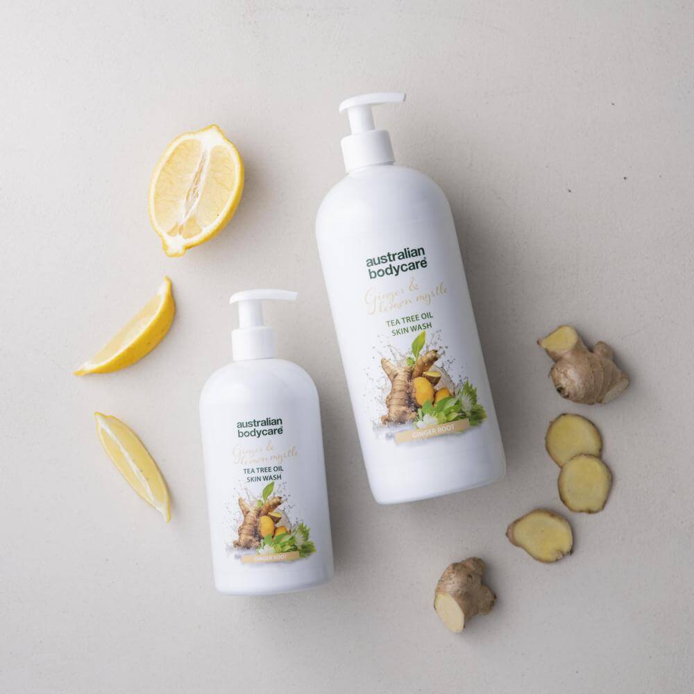 Professionel Ginger & Lemon Skin Wash — Professionel body wash med Tea Tree Oil og Ingefær