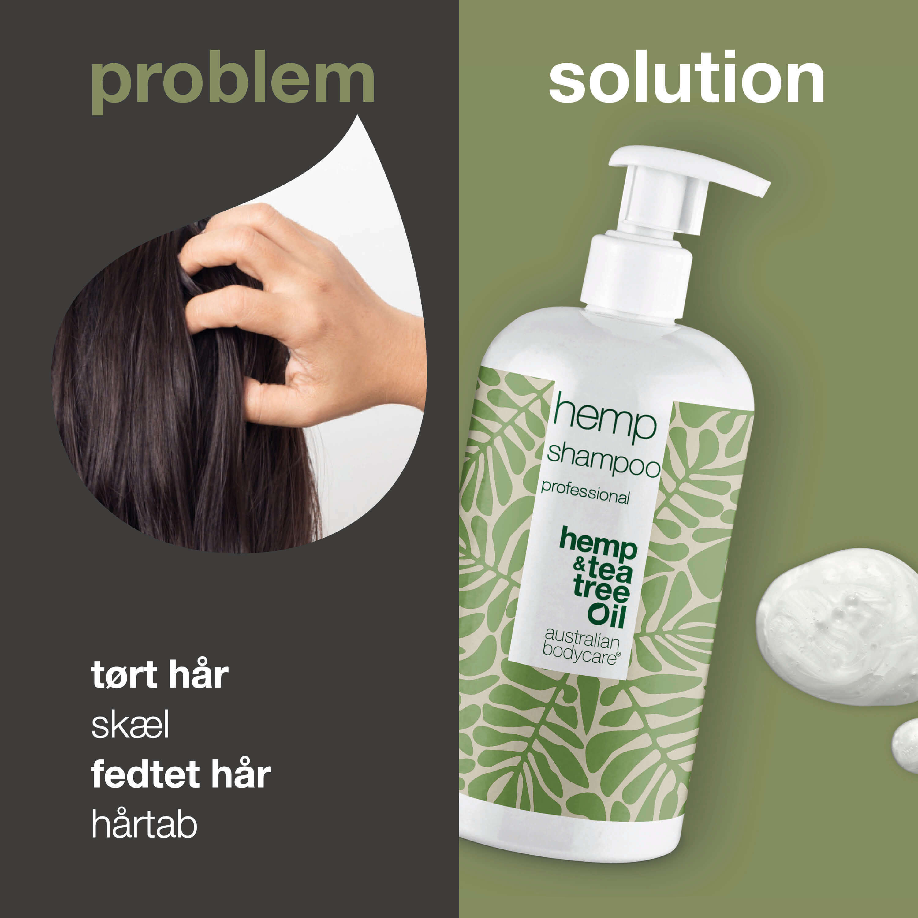 Hamp Shampoo mod tørt hår og irriteret hovedbund — Hamp Shampoo tilfører dyb fugt og næring, samtidig med at den hjælper med at opretholde en balanceret hovedbund.