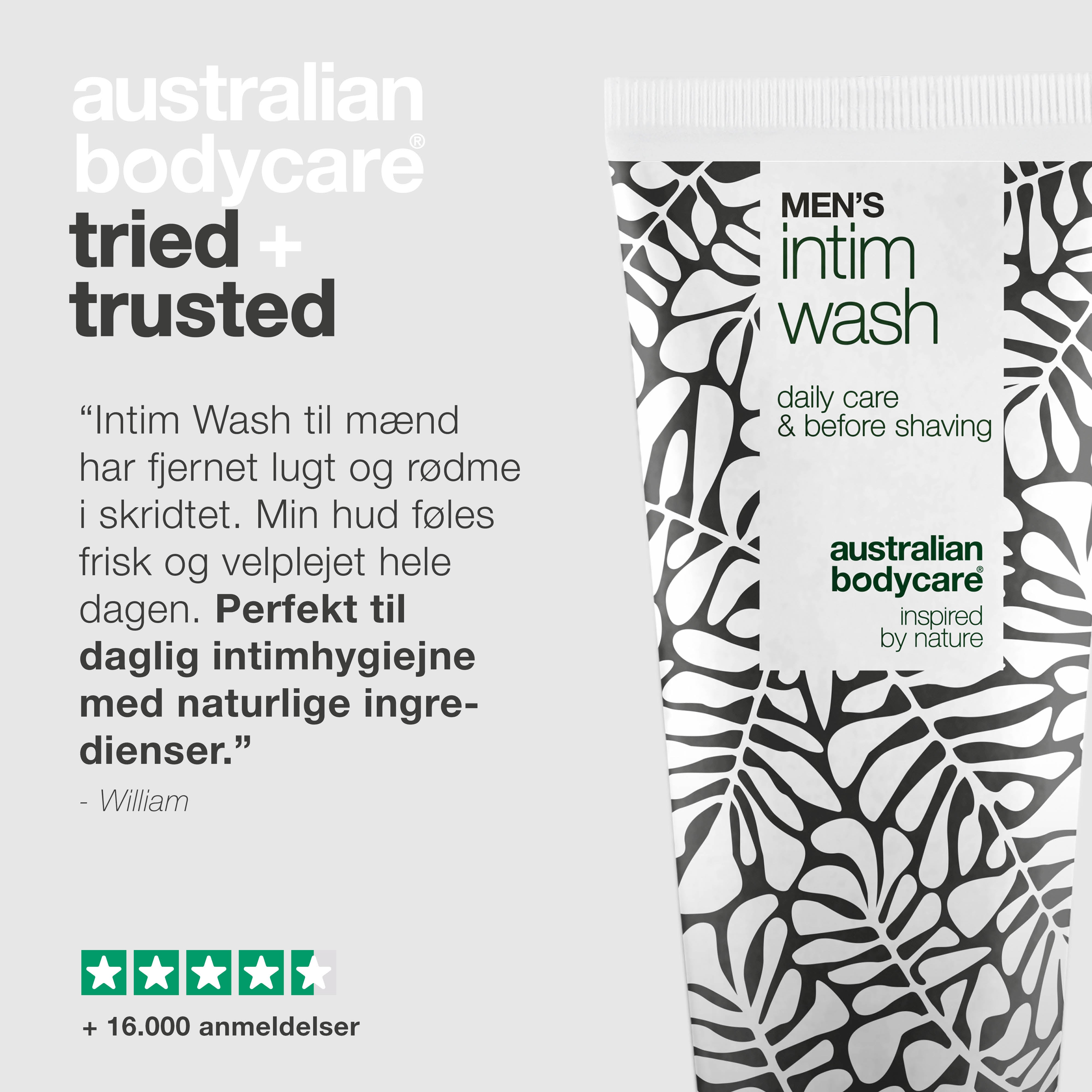 Intimsæbe mænd – Skånsom pleje til daglig intimhygiejne — Effektiv intimsæbe til mænd. Hjælper mod irritation og ubehag i skridtet. Naturlige ingredienser for en sund og velplejet hud.
