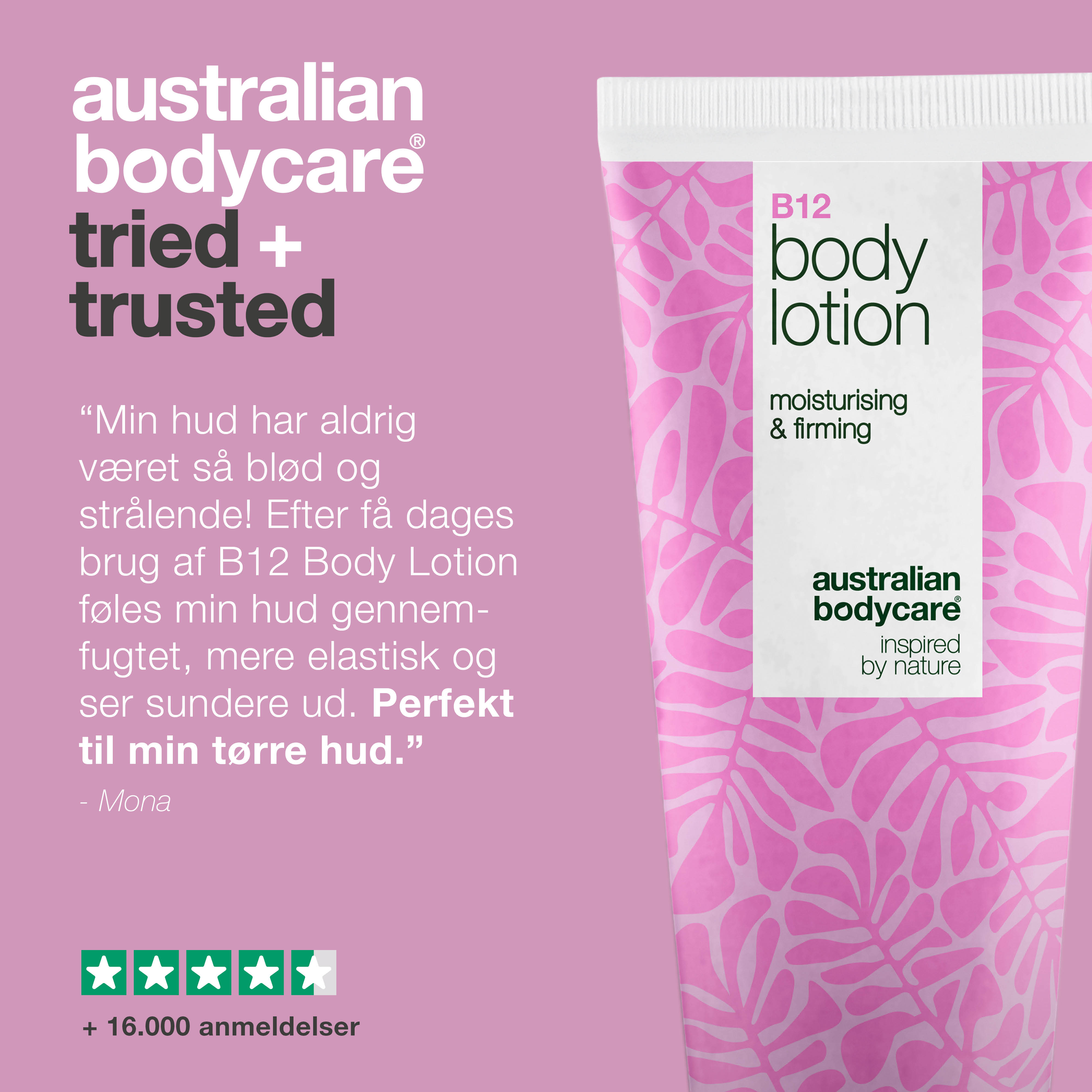 B12 Body Lotion – Naturligt inspireret fugt til alle hudtyper — B12 Body Lotion giver intens fugt og øger hudens elasticitet. Perfekt til daglig pleje og efterlader huden blød og strålende.