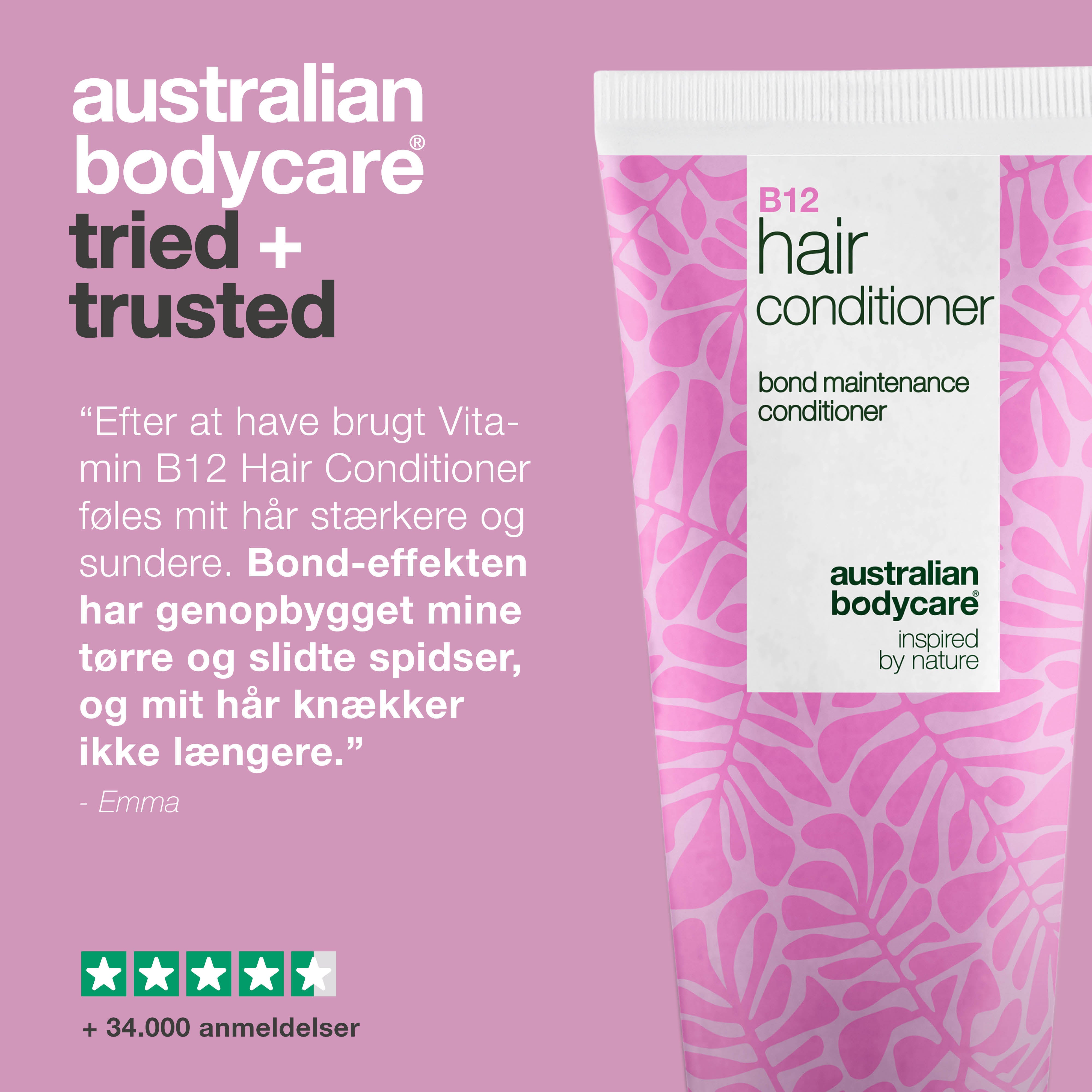 Vitamin B12 Hair Conditioner med bond-effekt – styrker og reparerer tørt, skadet hår.