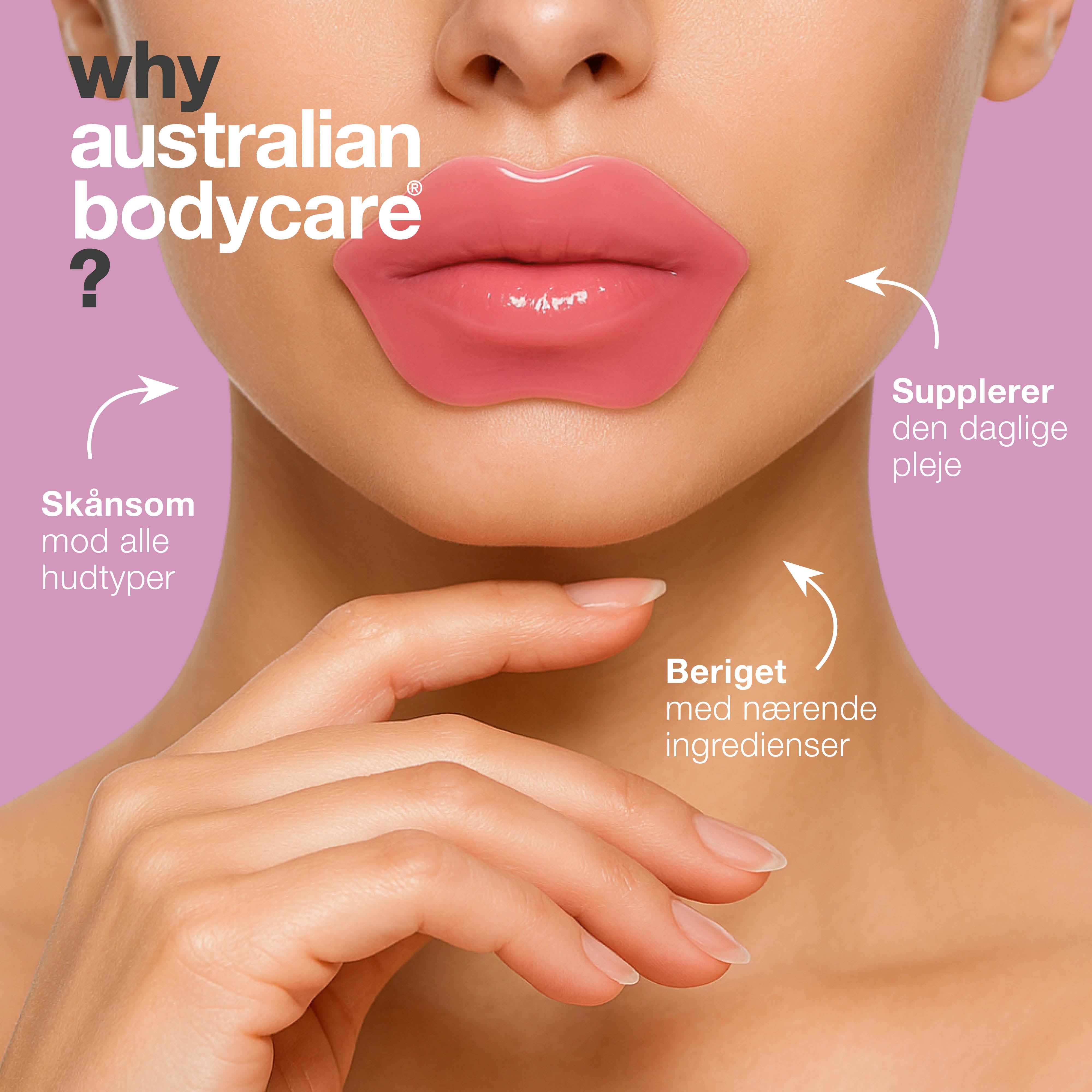 Læbemaske mod tørre læber og fine rynker. Udglatter, fugter og plejer i dybden. Med B12-vitamin, Centella Asiatica og hyaluronsyre.