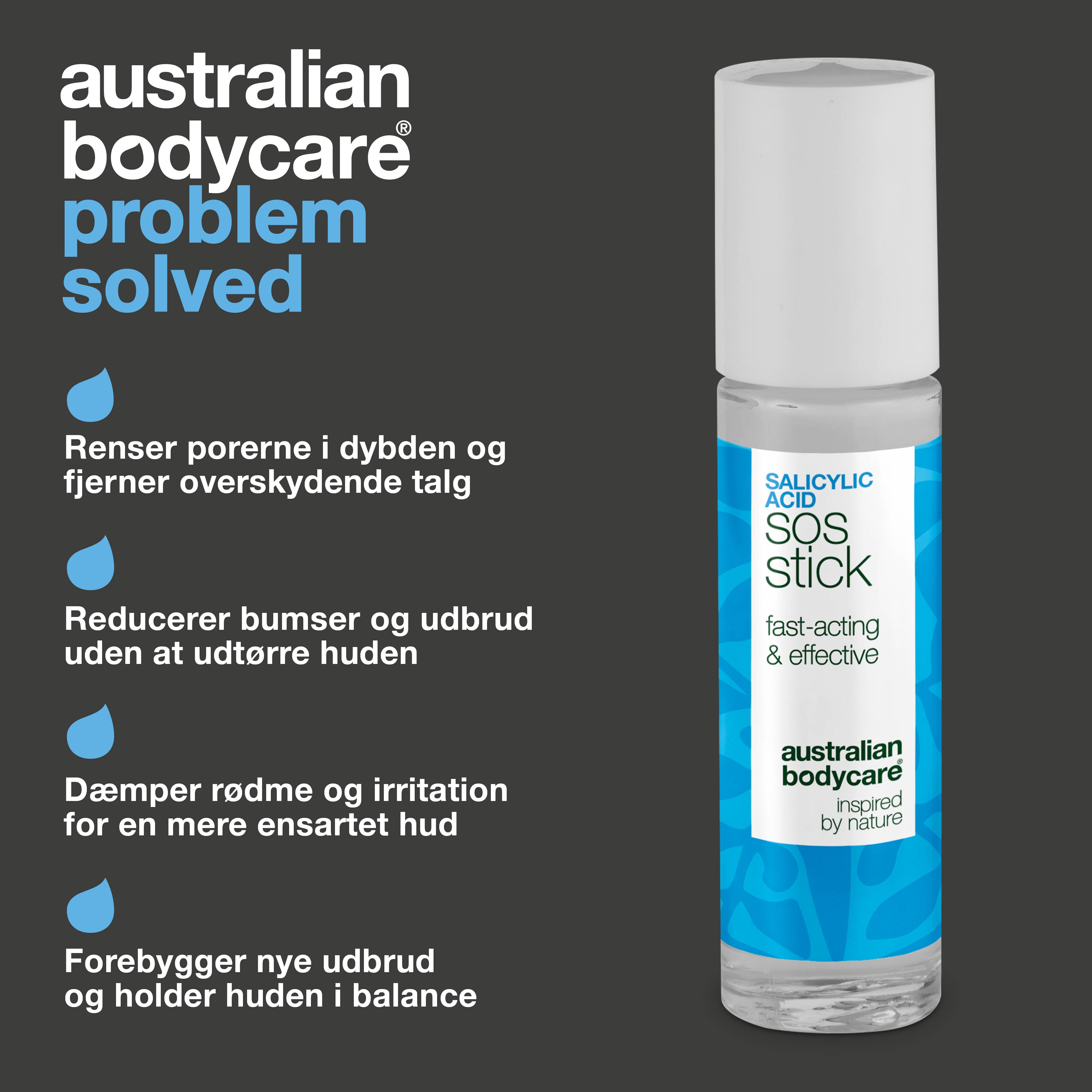 Salicylsyre SOS Stick mod bumser og rødme – reducerer tilstopninger og balancerer huden