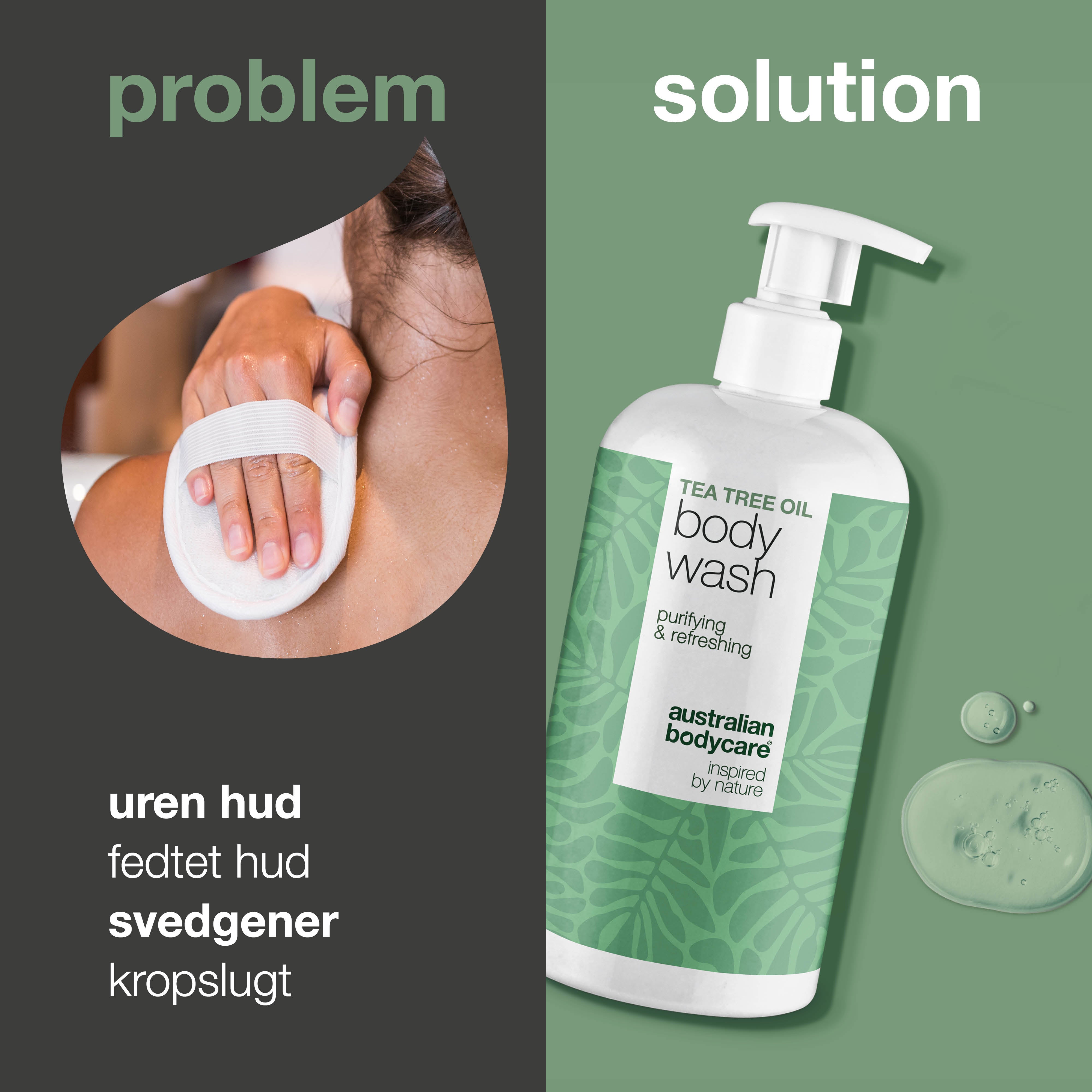 Tea Tree Body Wash mod bumser, kropslugt og kløe – effektiv rens med Tea Tree Oil og Zinc PCA