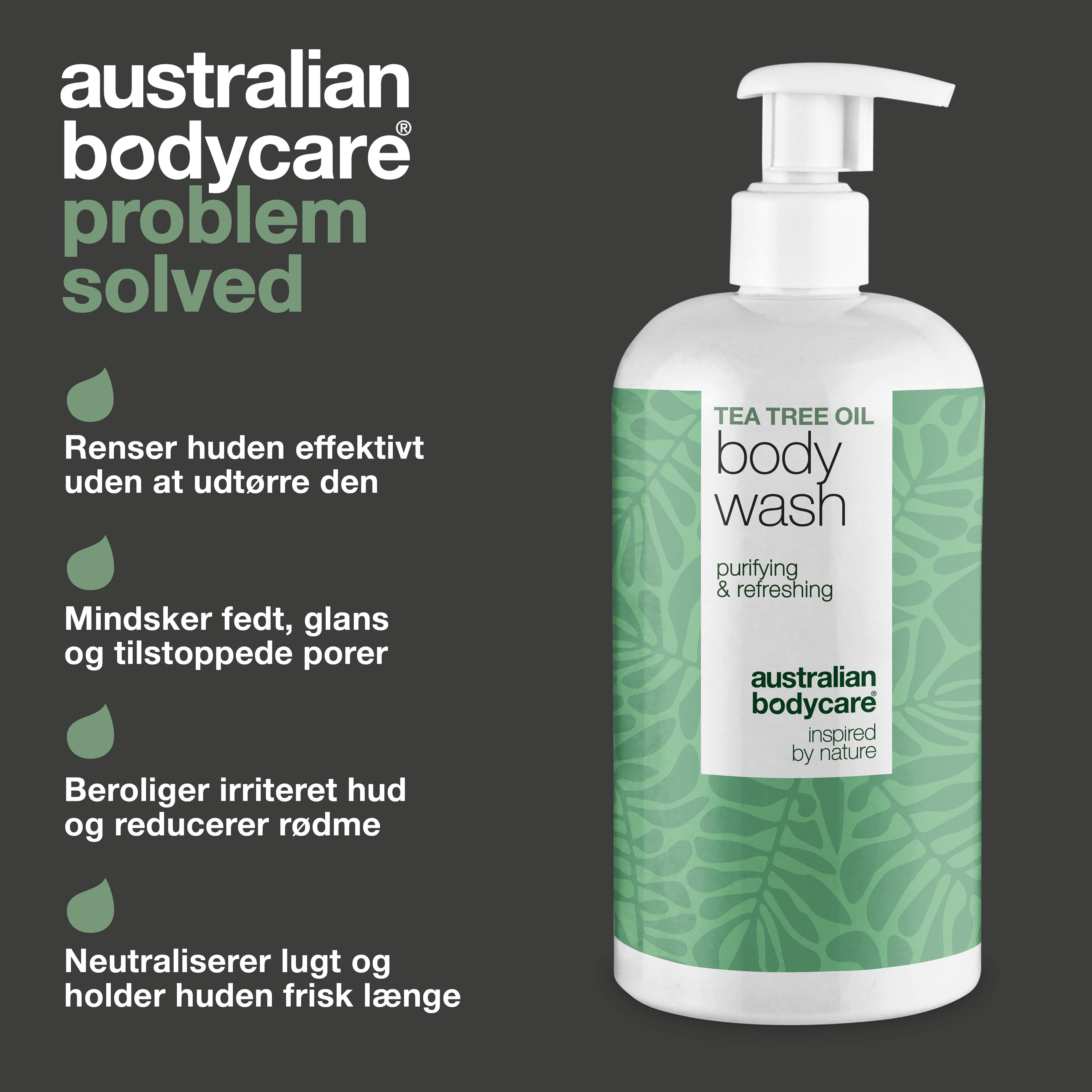 Tea Tree Body Wash mod bumser, kropslugt og kløe – effektiv rens med Tea Tree Oil og Zinc PCA