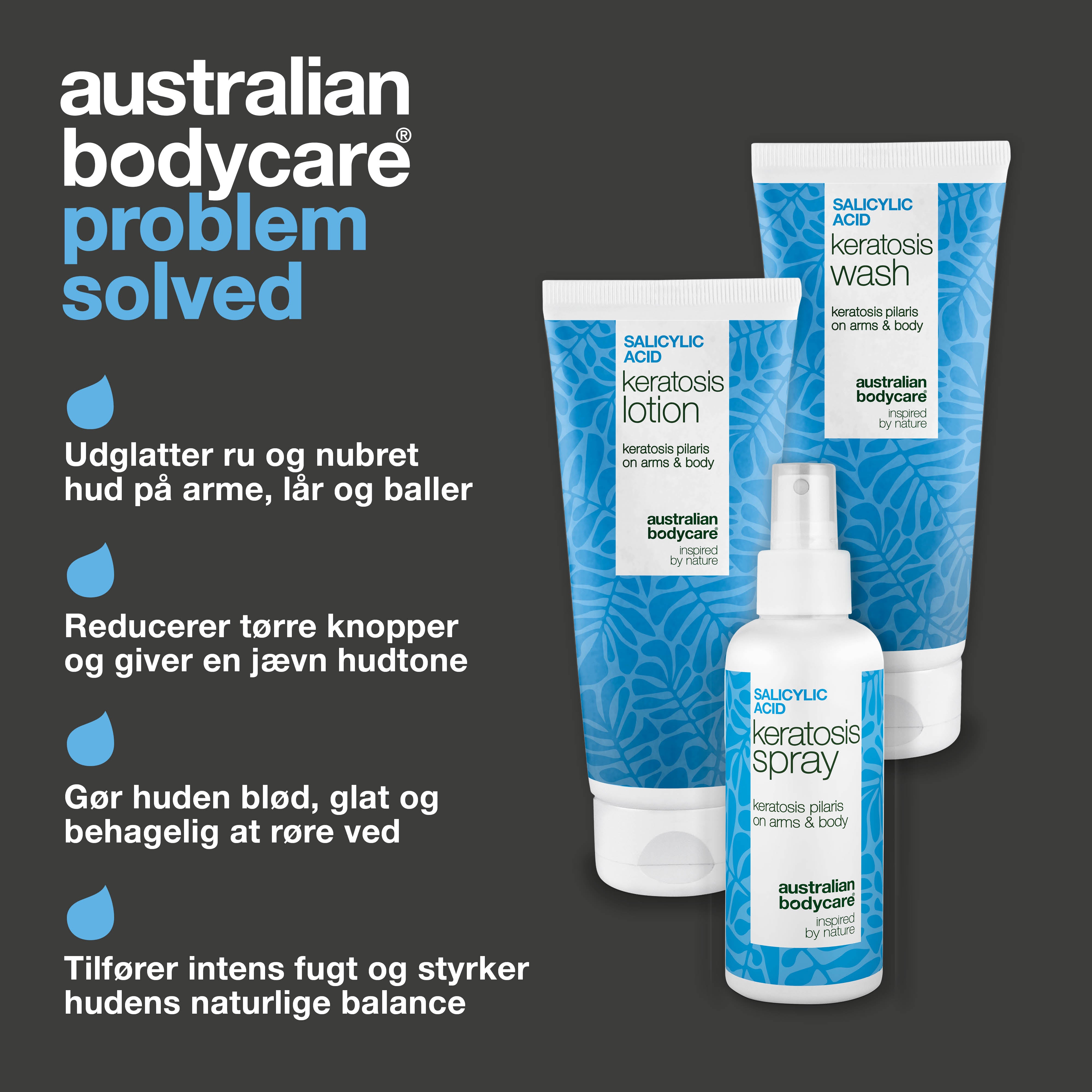 Hudplejepakke til kyllingehud og små knopper på lår, baller og overarme.