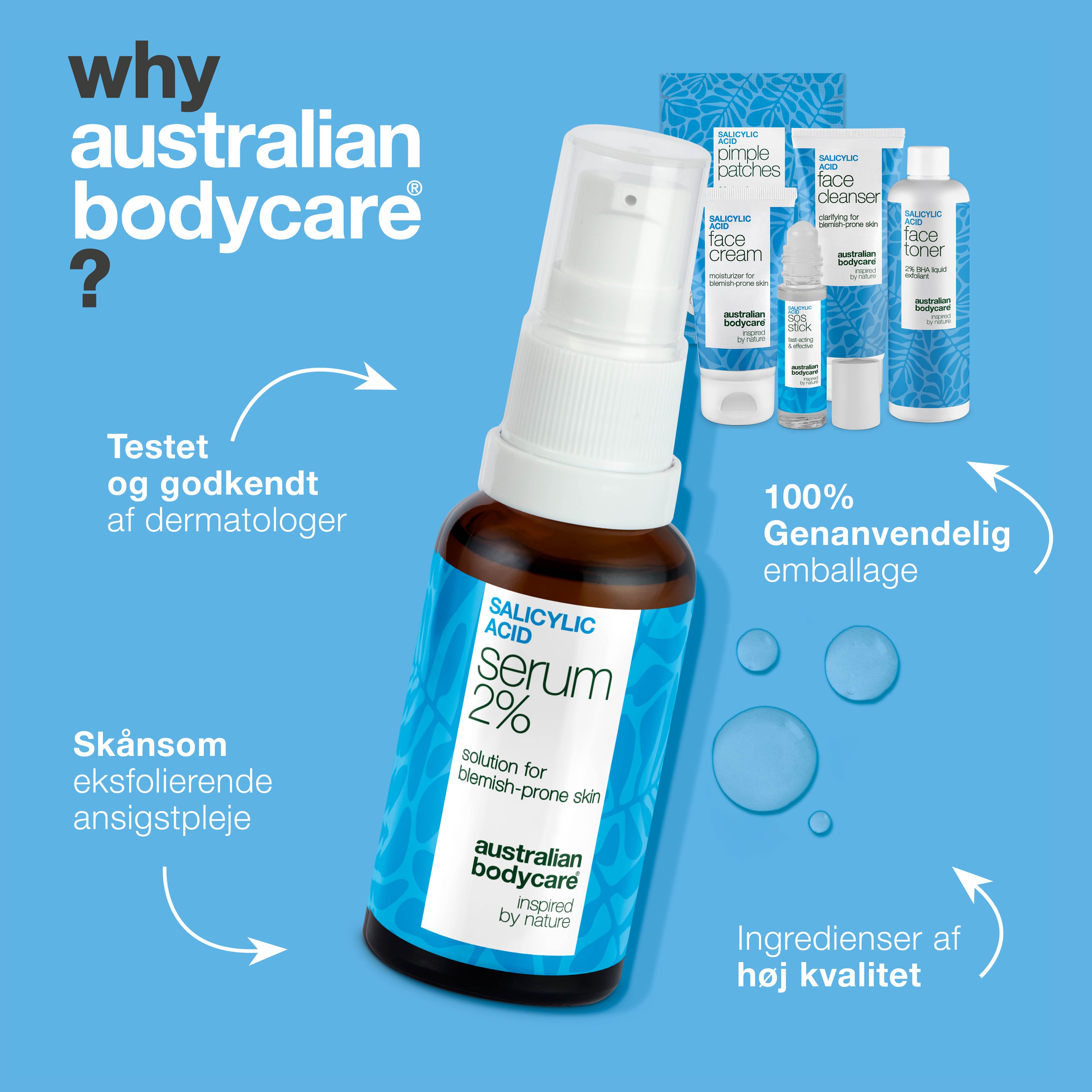 Pakke mod bumser og uren hud med salicylsyre – renser porerne, dæmper rødme og forebygger nye udbrud
