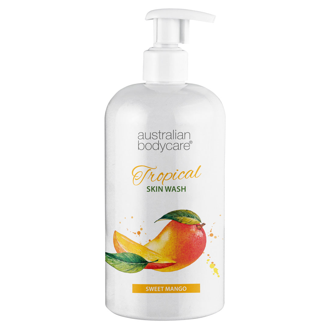 Professionel Tropical Skin Wash med mango — Body Wash med Tea Tree Oil og mango for ren og problemfri hud