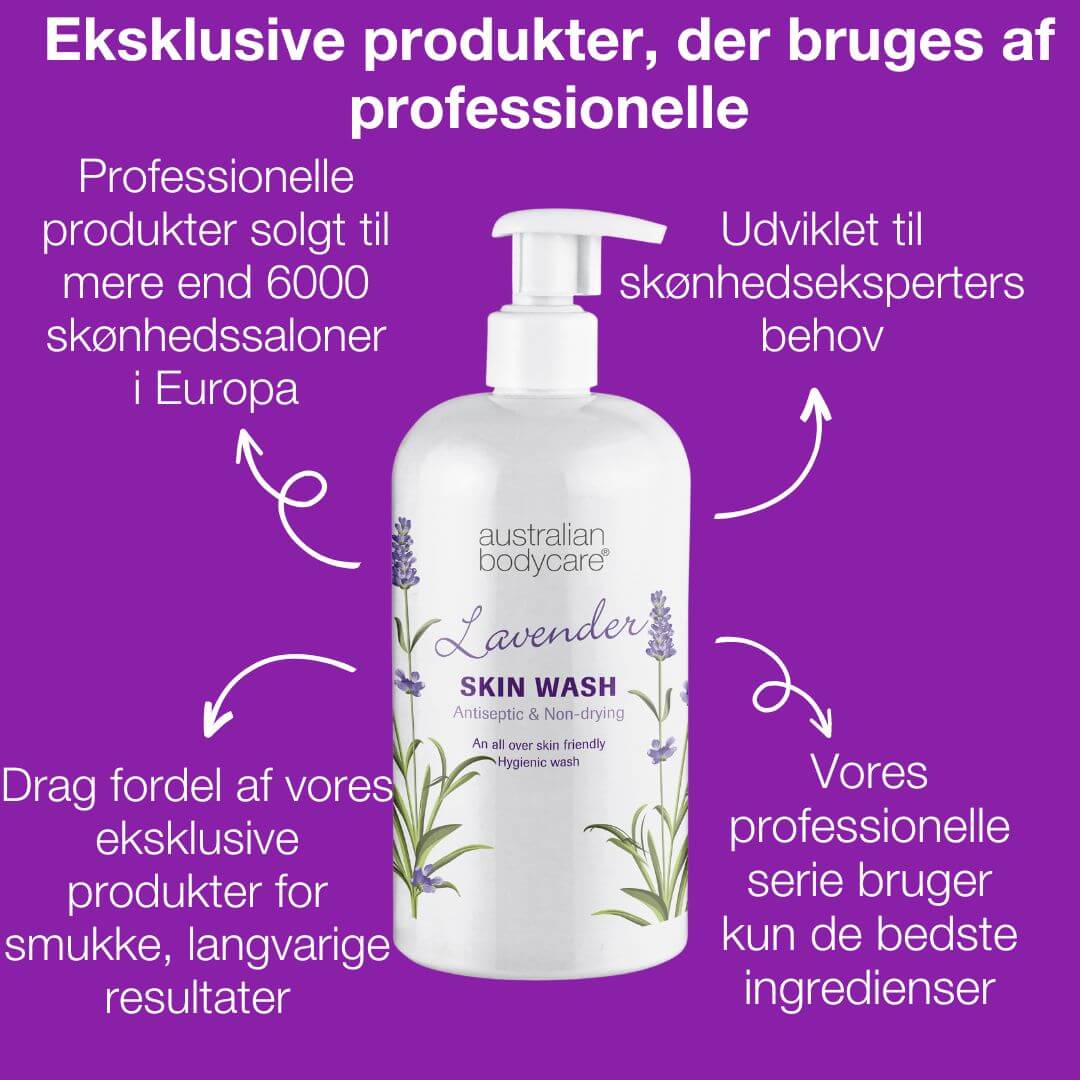 Professionel Lavendel Skin Wash — Professionel Showergel med Tea Tree Oil og Lavendel til daglig kropsvask