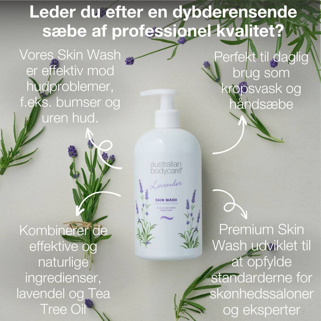 Professionel Lavendel Skin Wash — Professionel Showergel med Tea Tree Oil og Lavendel til daglig kropsvask