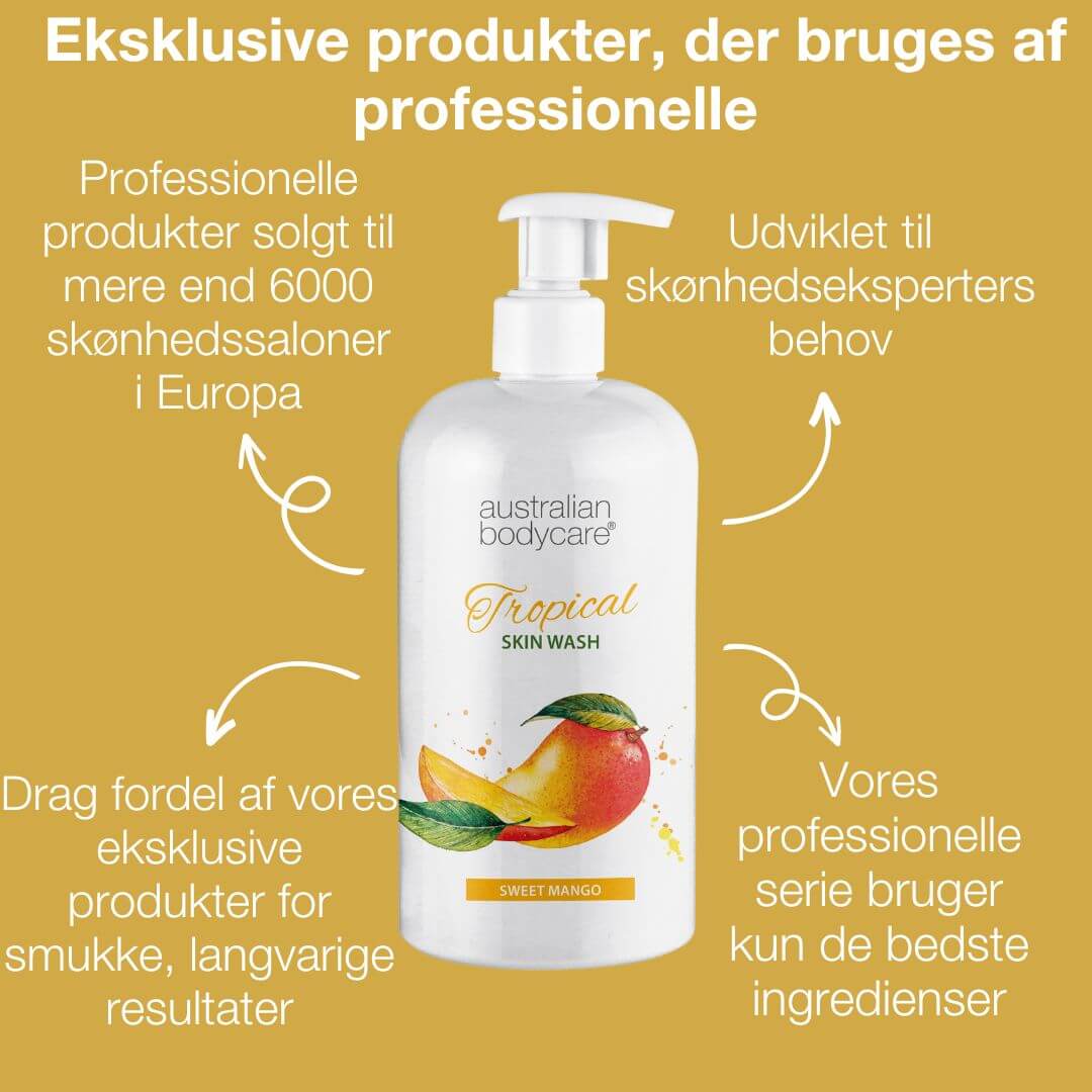 Professionel Tropical Skin Wash med mango - Body Wash med Tea Tree Oil og mango for ren og problemfri hud