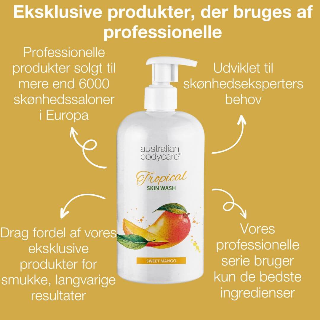 Professionel Tropical Skin Wash med mango — Body Wash med Tea Tree Oil og mango for ren og problemfri hud