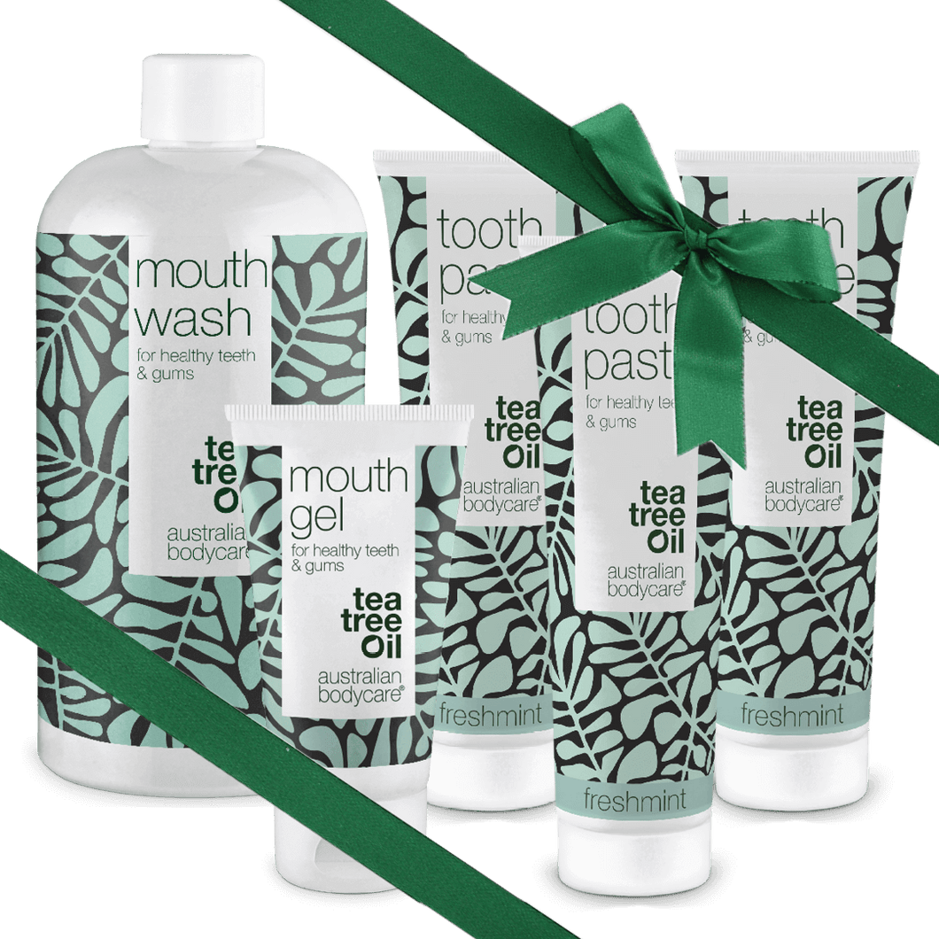 Gave til morfar - Mundpleje 5 produkter med Tea Tree Oil