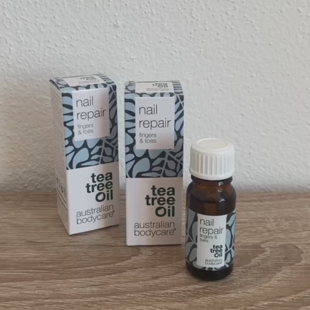 Video af vores Nail Repair, der påføres præcist på neglene. Produktet styrker skrøbelige og flossede negle, modvirker neglesvamp og forbedrer neglenes generelle sundhed og udseende.