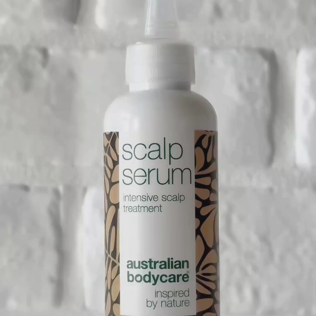 Hovedbundskur mod skæl og tør hovedbund – serum til kløe, fedtet hår og irritation – Australian Bodycare