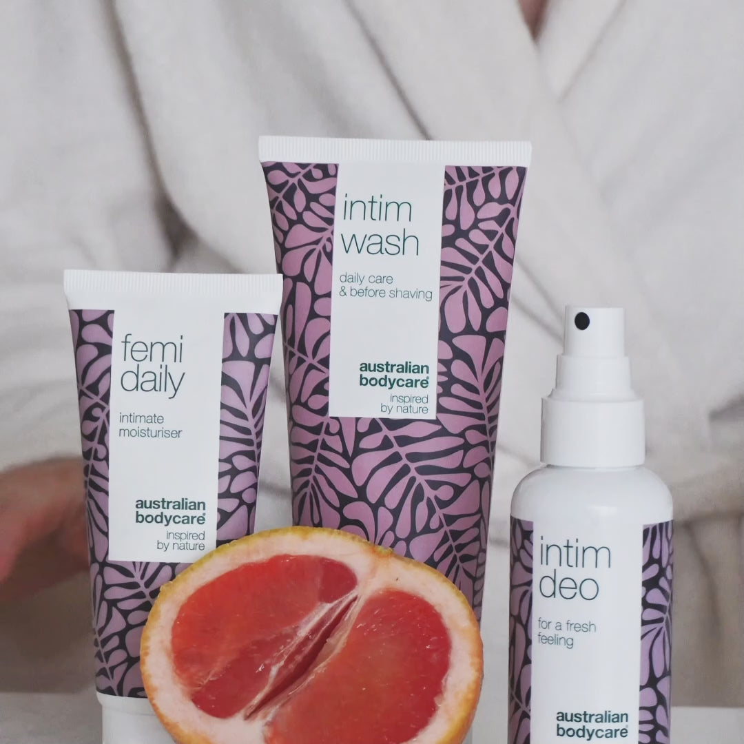3 intimprodukter mod lugt fra skeden, kløe og svie i intimområdet
