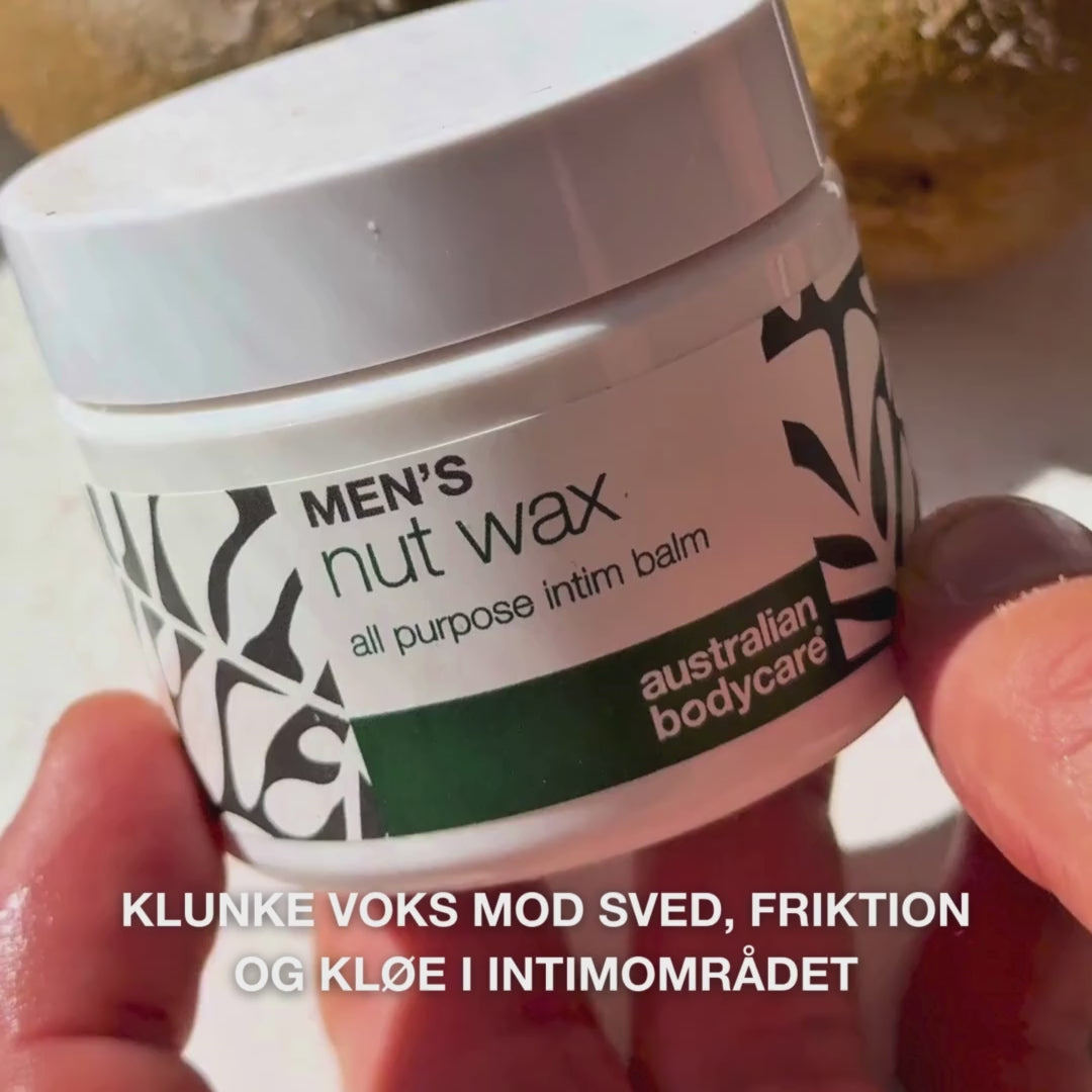 Klunke Voks til mænd mod sved, friktion og lugt i intimområdet. Fugter og beskytter huden med sheasmør, squalane og bisabolol.