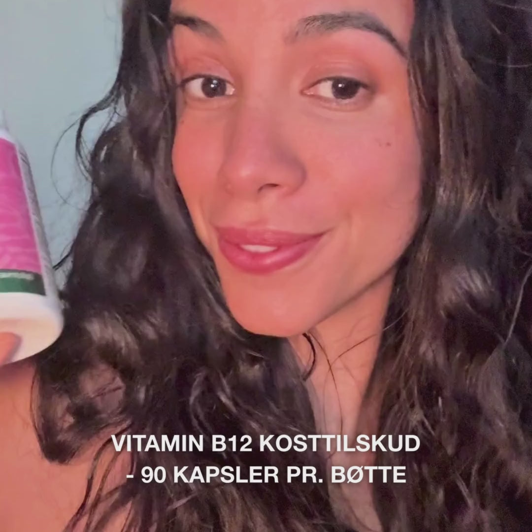B12 vitamin kosttilskud – 90 veganske kapsler à 1000 µg til energi og immunforsvar – Australian Bodycare