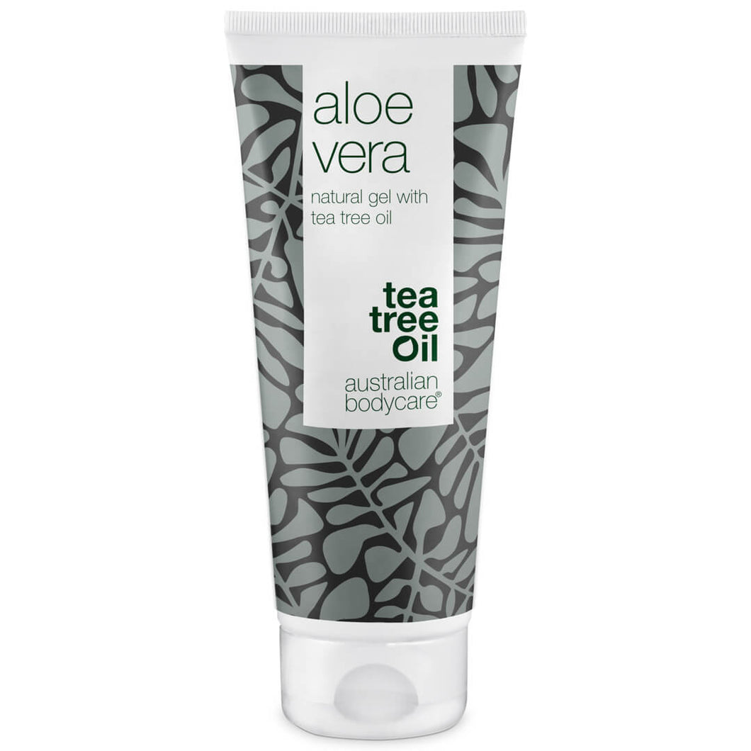 Bio Aloe Vera gel til solskoldning, svie og kløe - Kløestillende og kølende gel til pleje af solskoldet hud og smårifter