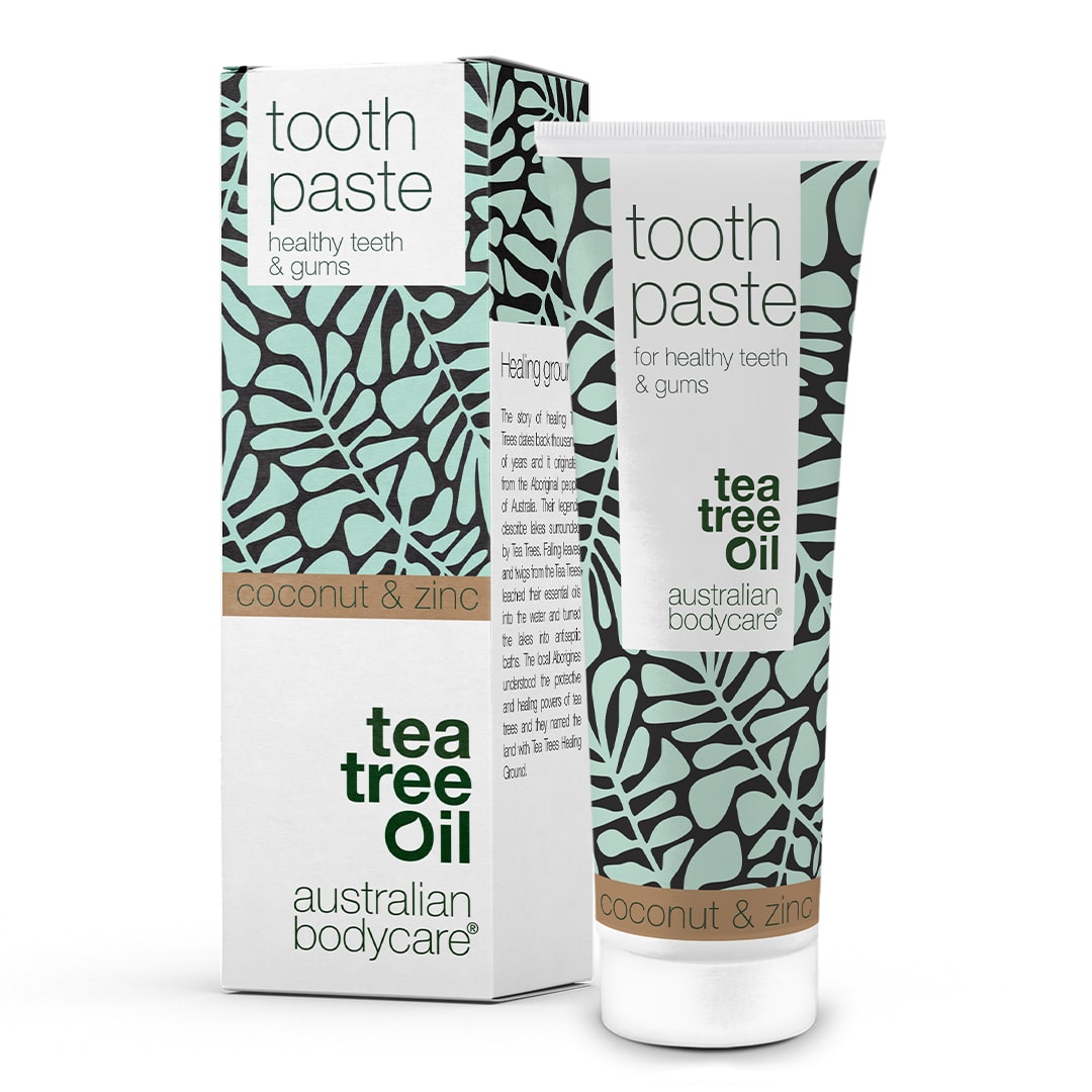 Tea Tree Oil Tandpasta med fluor - Til god mundhygiejne og pleje ved paradentose og mundsvamp