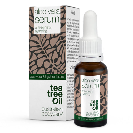 Aloe Vera Bio & C,E, F vitamin Anti age Serum - Serum med Aloe Vera, Tea Tree Oil og Hyaluronsyre mod rynker