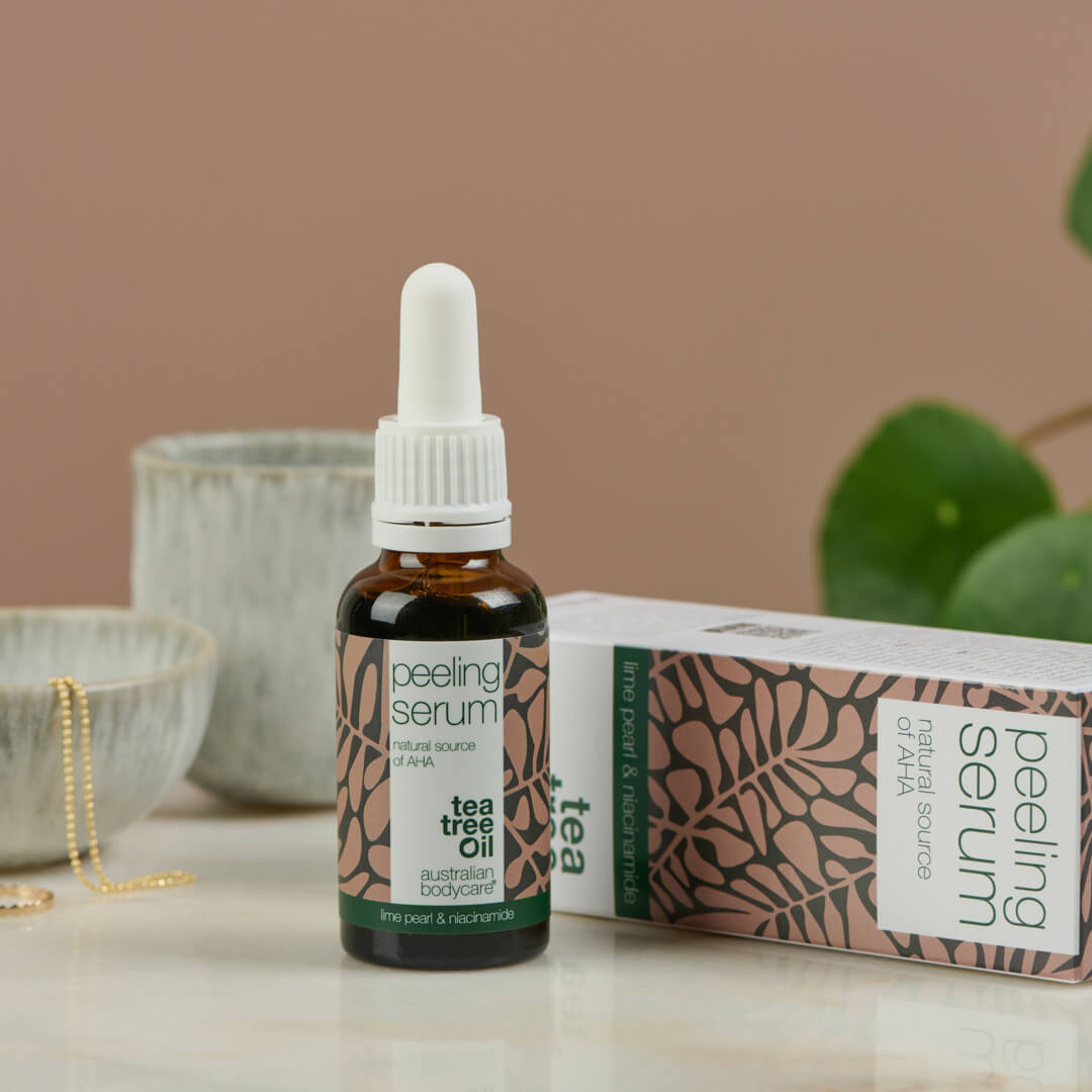 Peeling Serum til eksfoliering af huden — Naturligt peeling serum med AHA (frugtsyre) & Niacinamid for glat hud