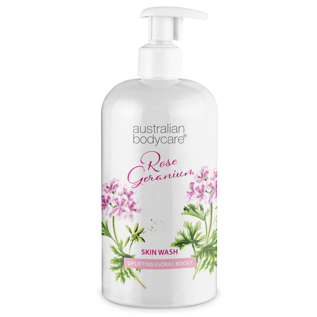 Professionel Rose Skin Wash - Dybderensende professionel showergel med Tea Tree Oil og Rose Geranium