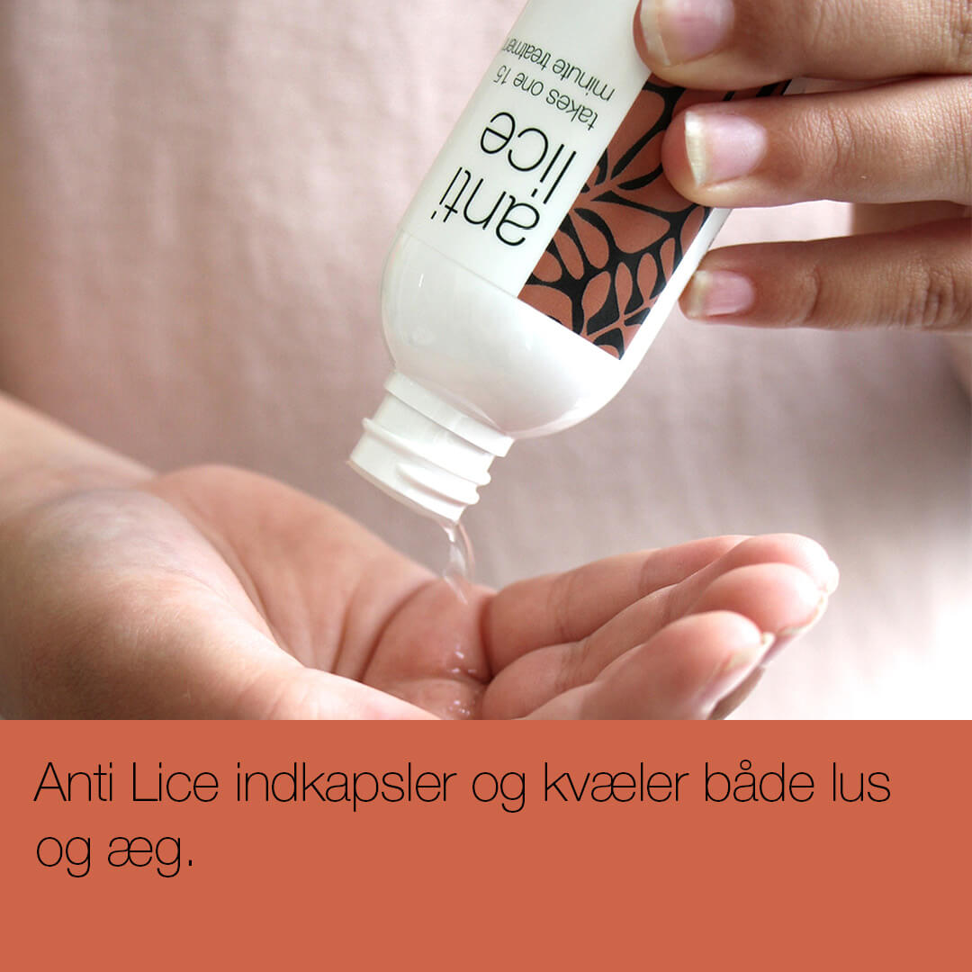 Lusekur med Tea Tree Oil uden insektgift — Lusebehandling mod hovedlus og æg virker på 15 min.